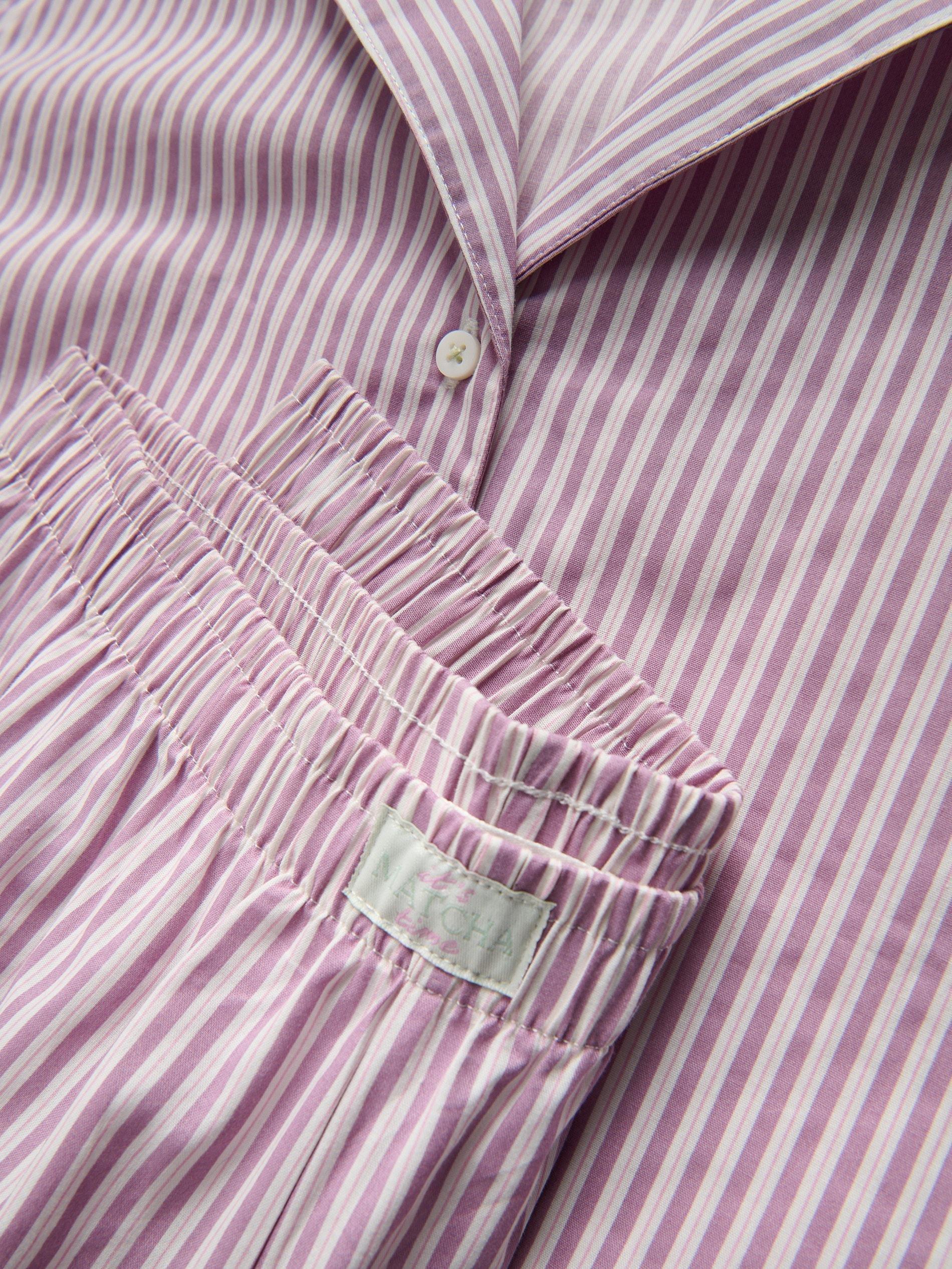 Purple Two Piece Cotton Pyjama Set, Purple, large image number 4