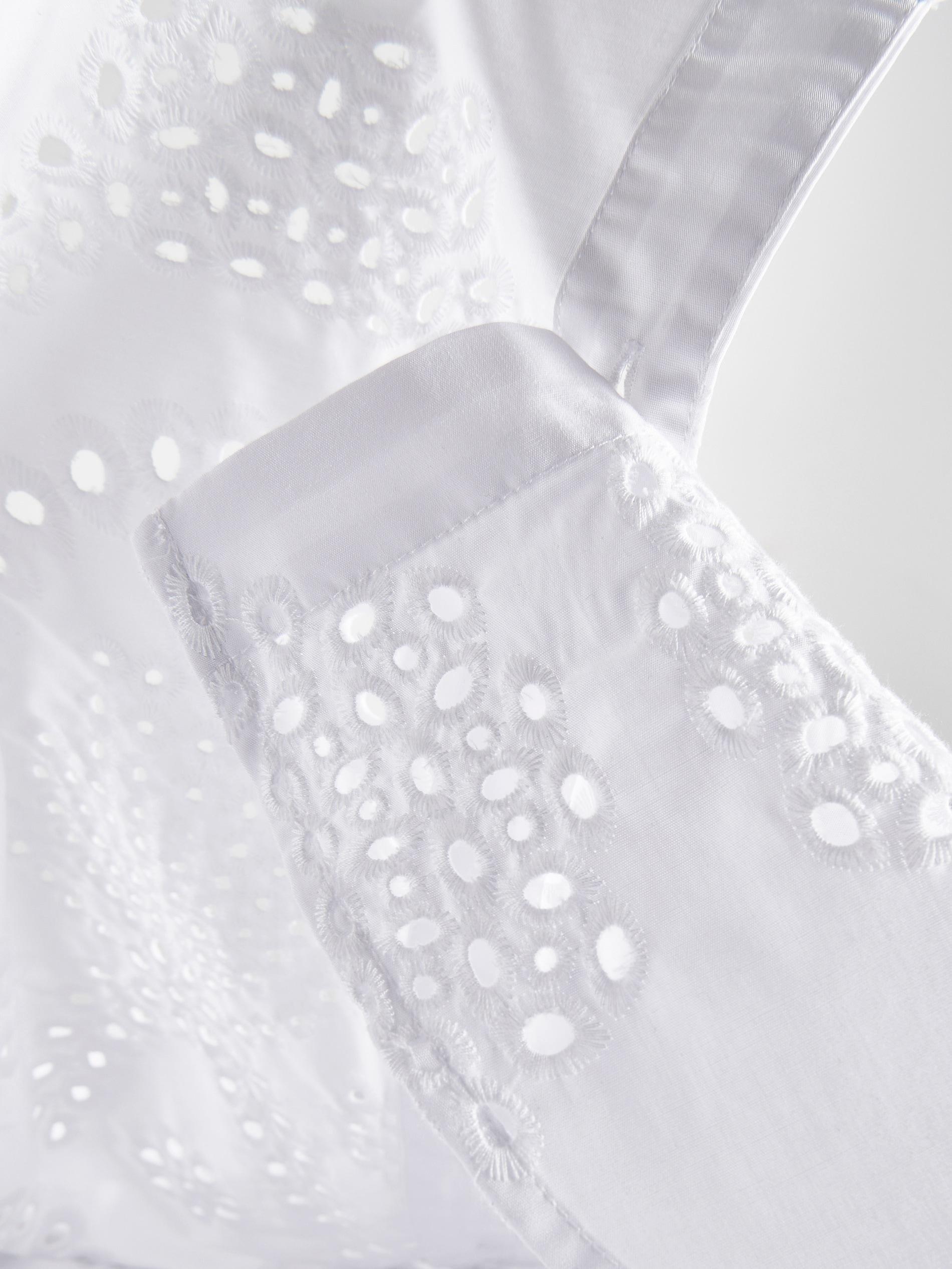 White Openwork Shirt, , large image number 5