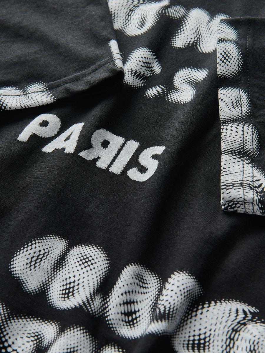Black Printed Cotton T-Shirt, , large image number 1