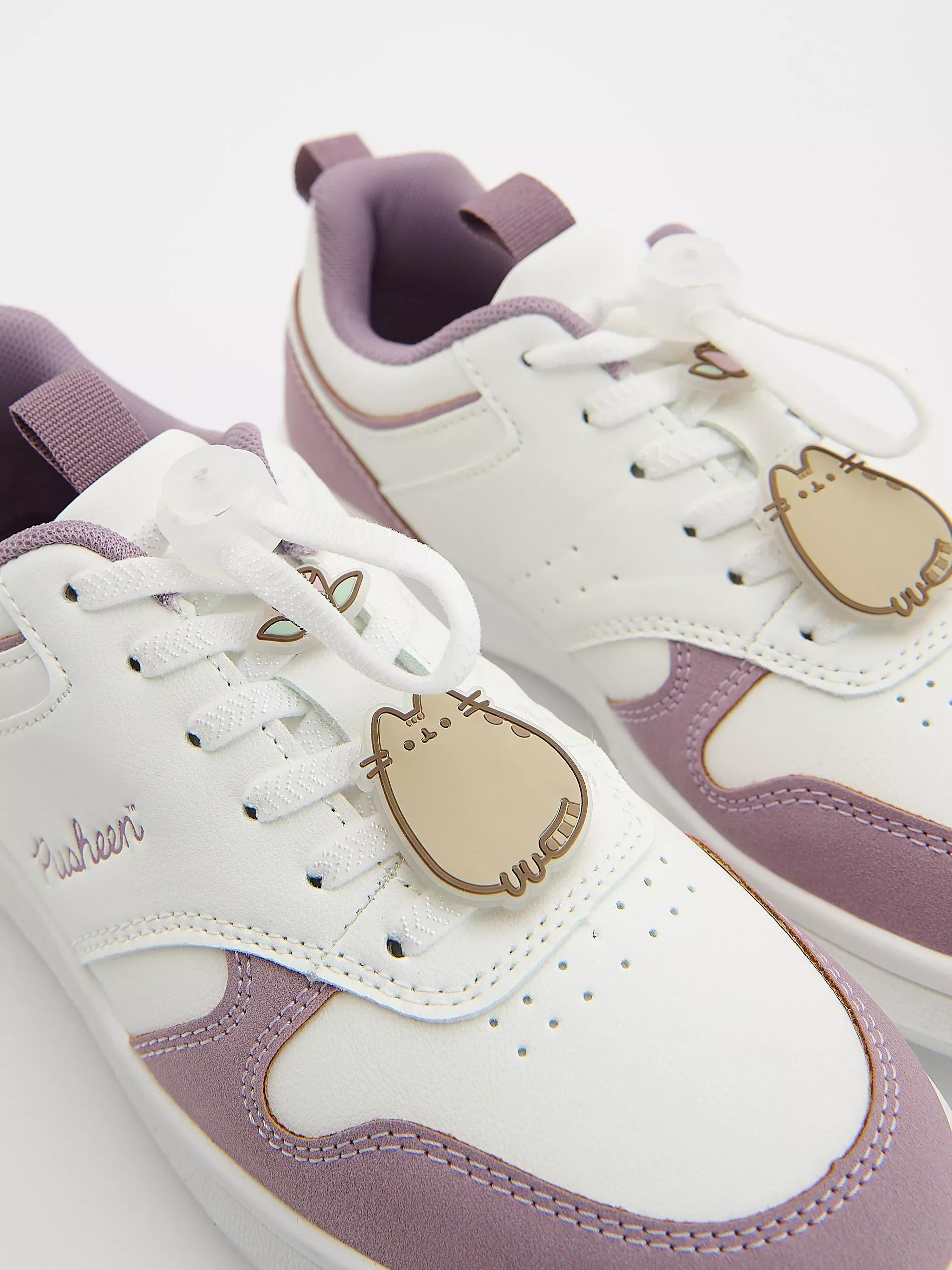 WHITE Pusheen faux leather sneakers, , large image number 4