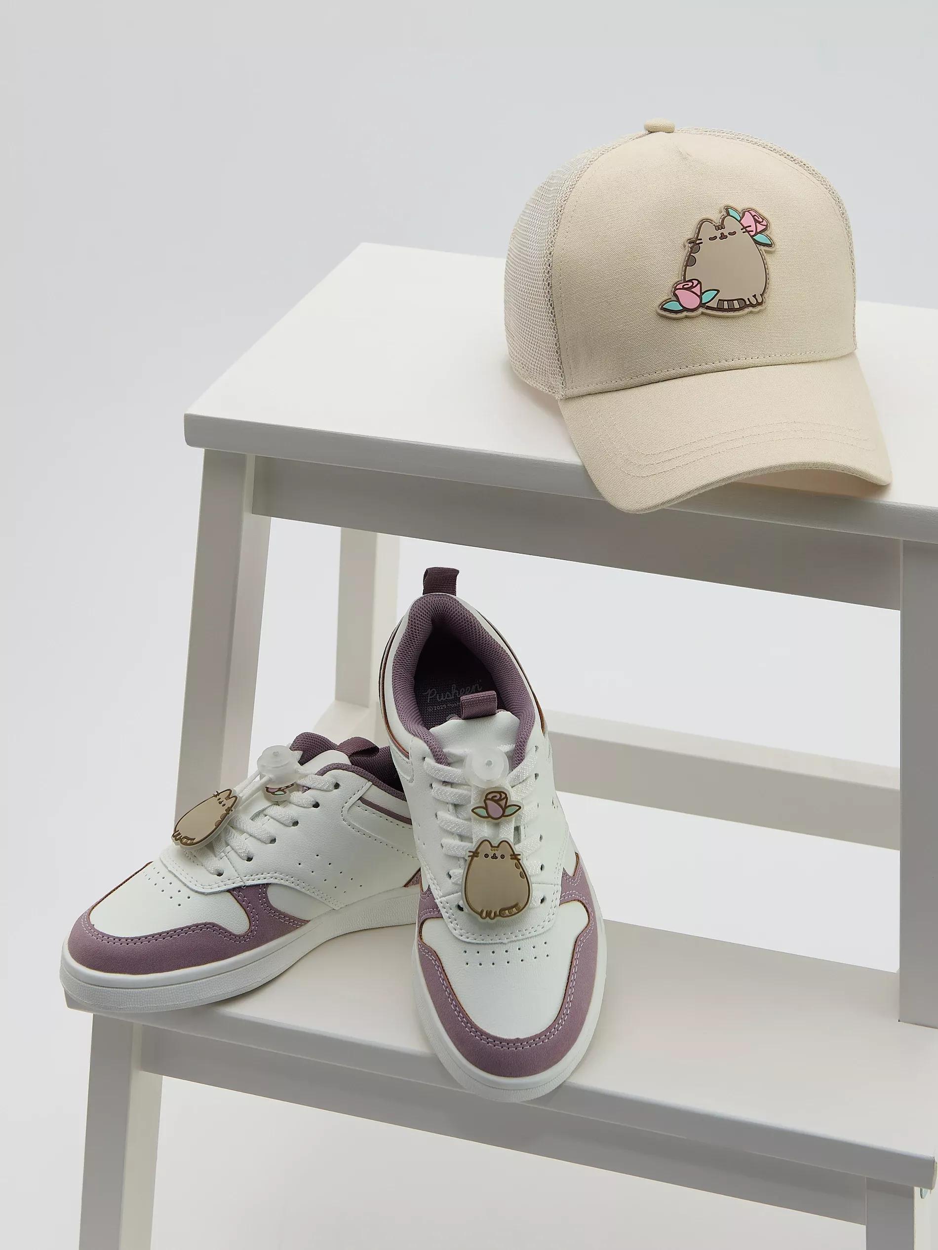 WHITE Pusheen faux leather sneakers, , large image number 5