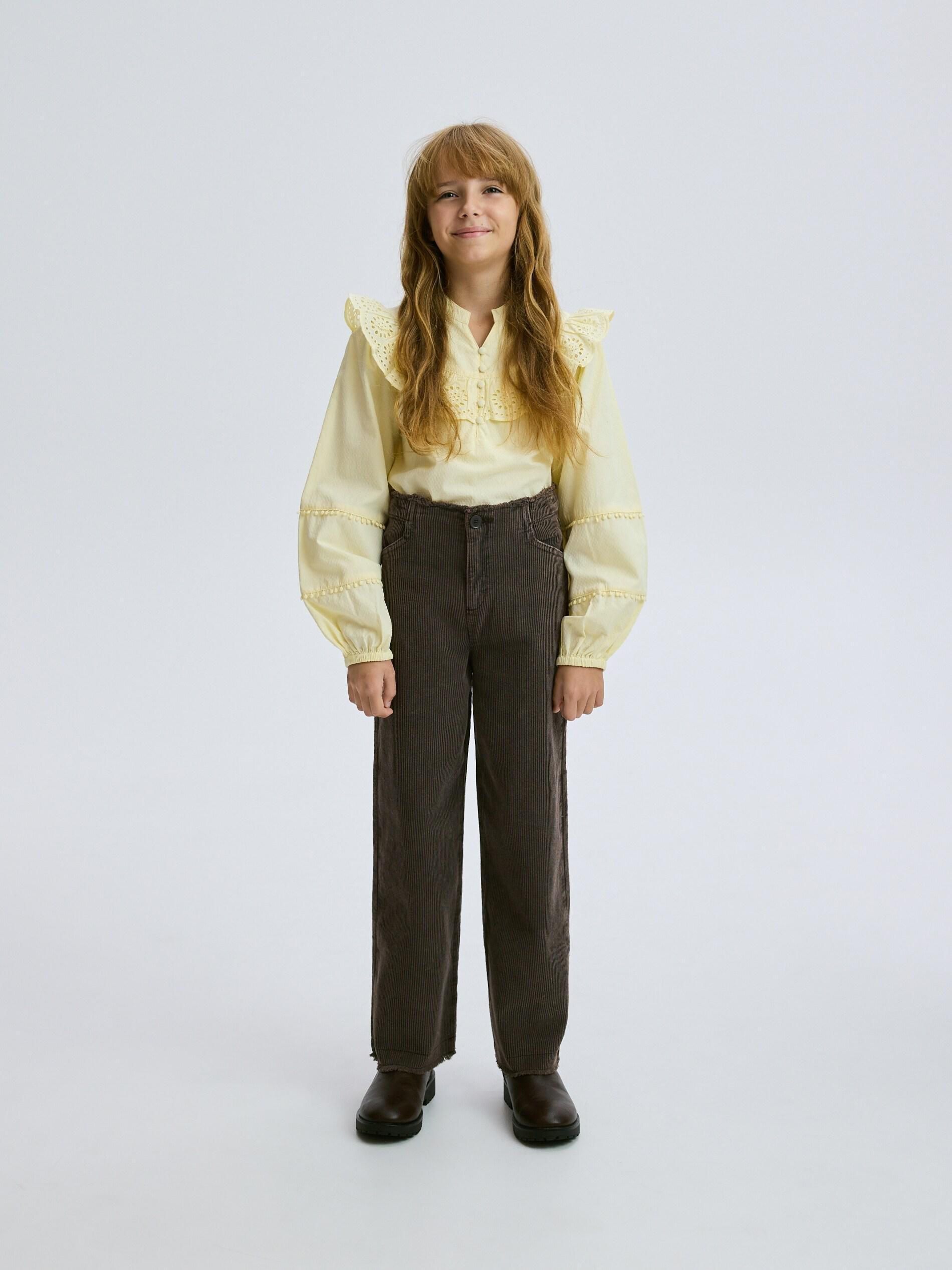 Brown Corduroy Trousers, Kids Girls, Brown, large image number 2
