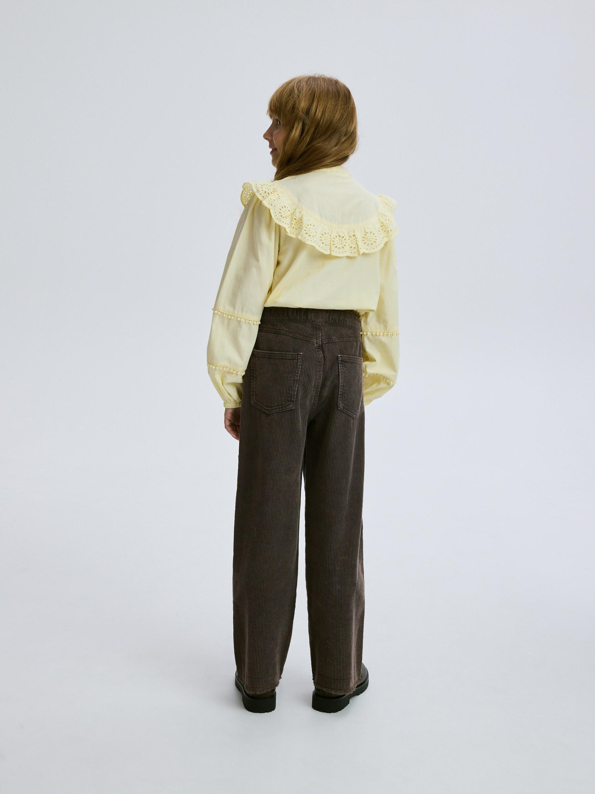 Brown Corduroy Trousers, Kids Girls, Brown, large image number 3
