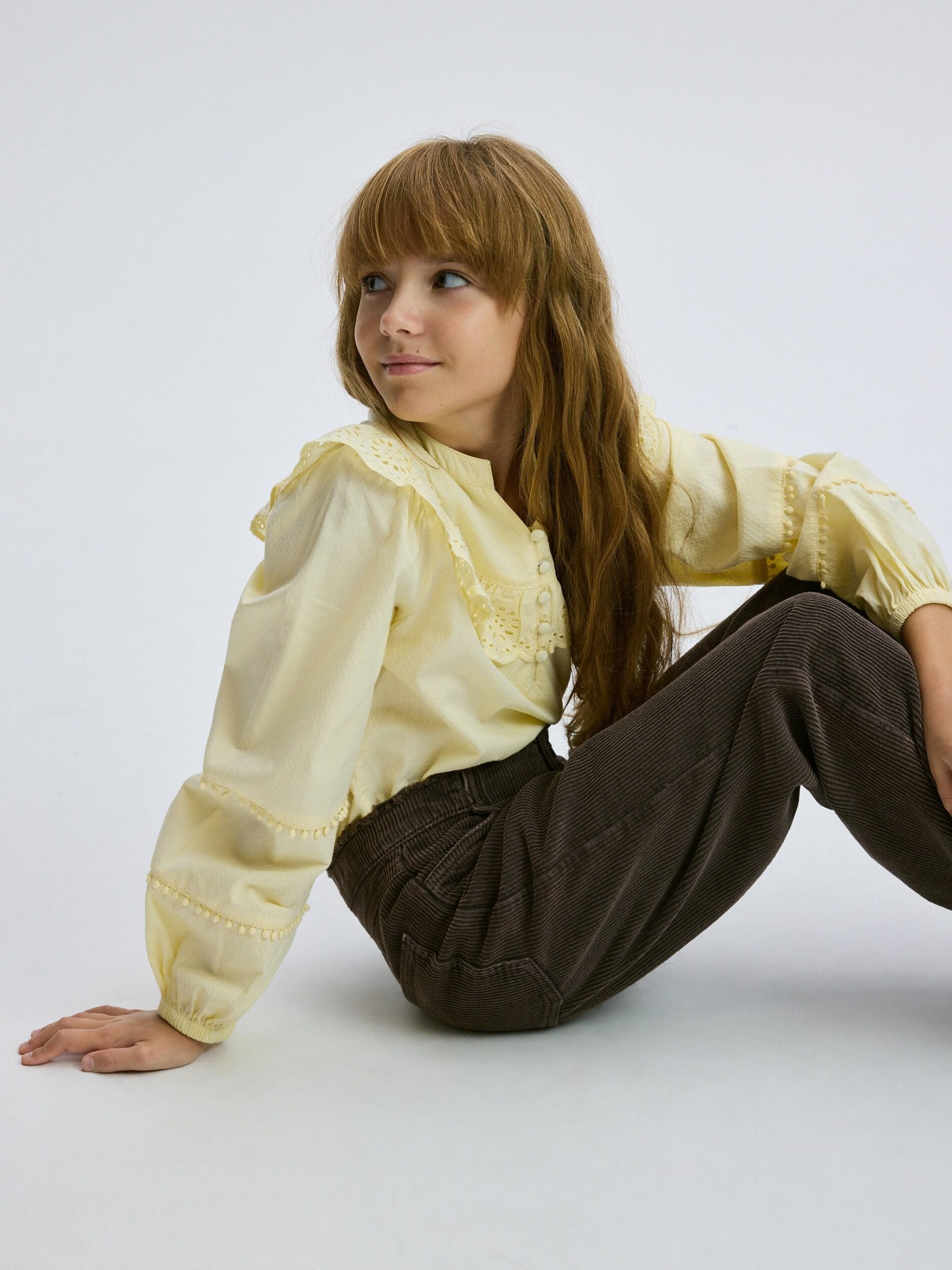Brown Corduroy Trousers, Kids Girls, Brown, large image number 4