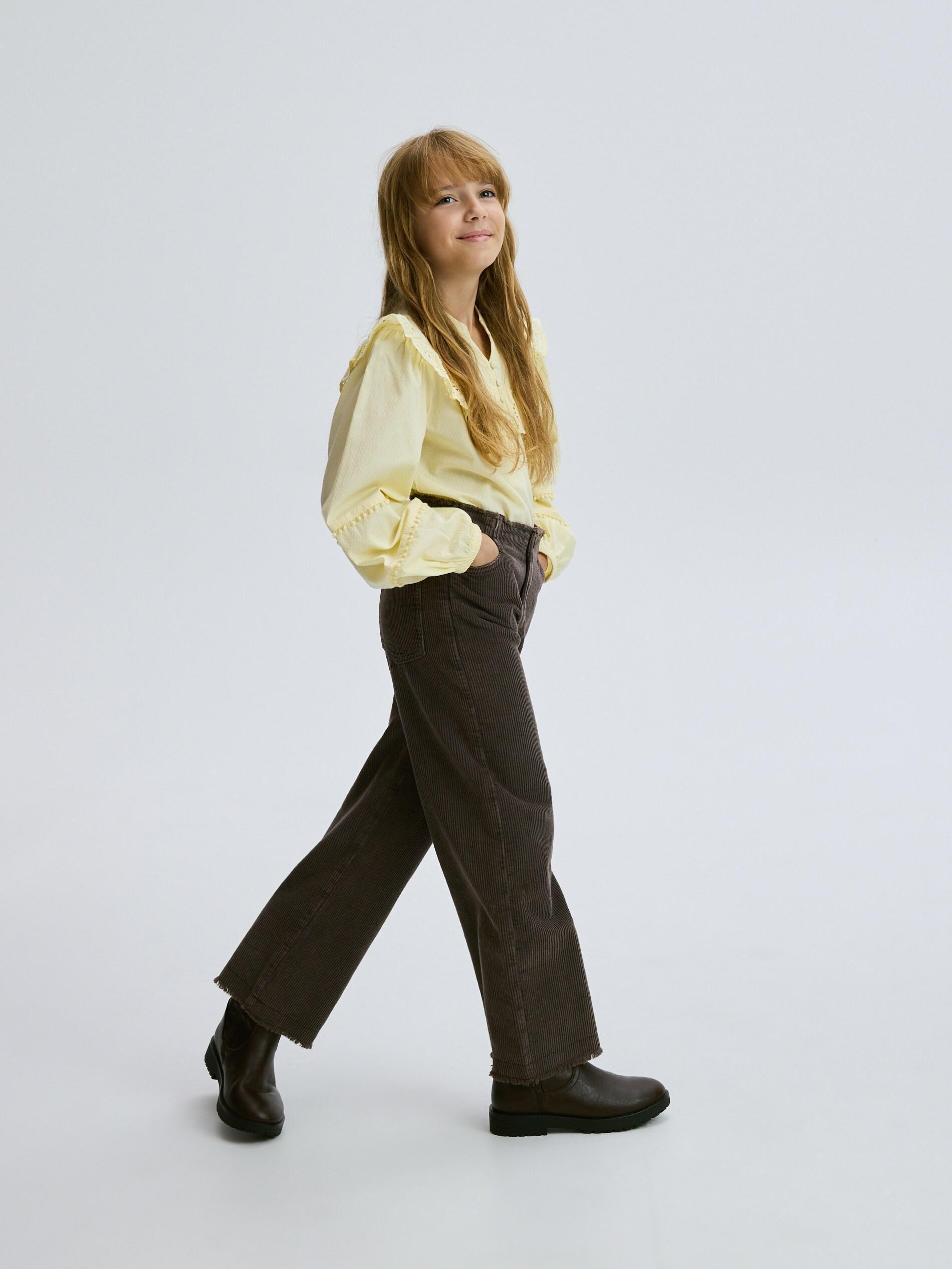 Brown Corduroy Trousers, Kids Girls, Brown, large image number 5