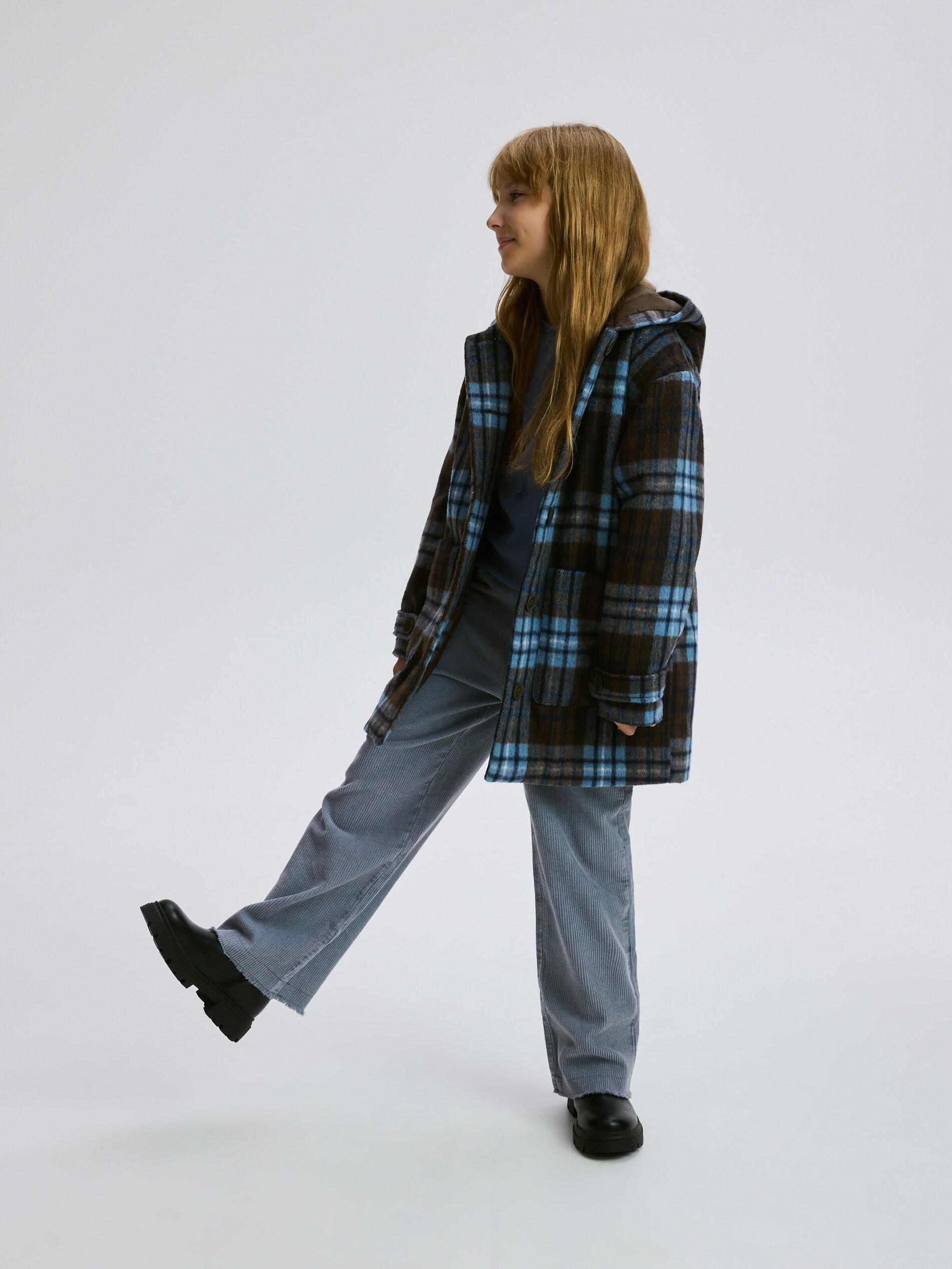 Navy Corduroy Trousers, Kids Girls, Blue, large image number 2