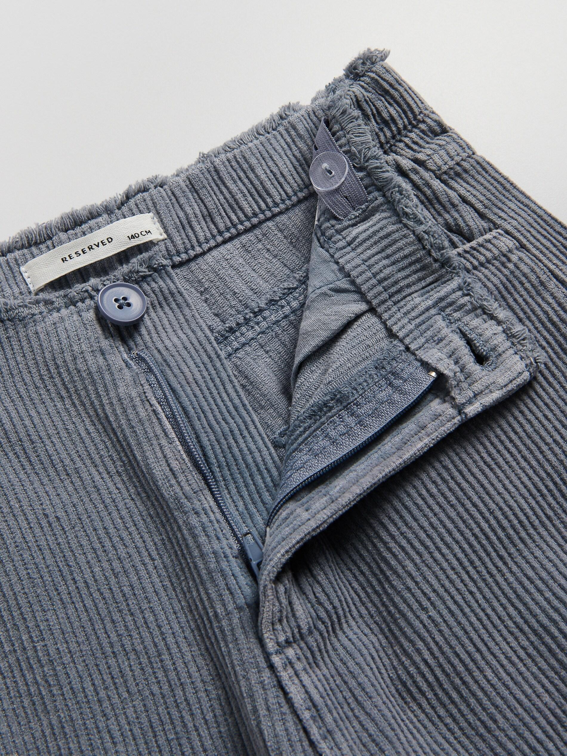 Navy Corduroy Trousers, Kids Girls, Blue, large image number 5