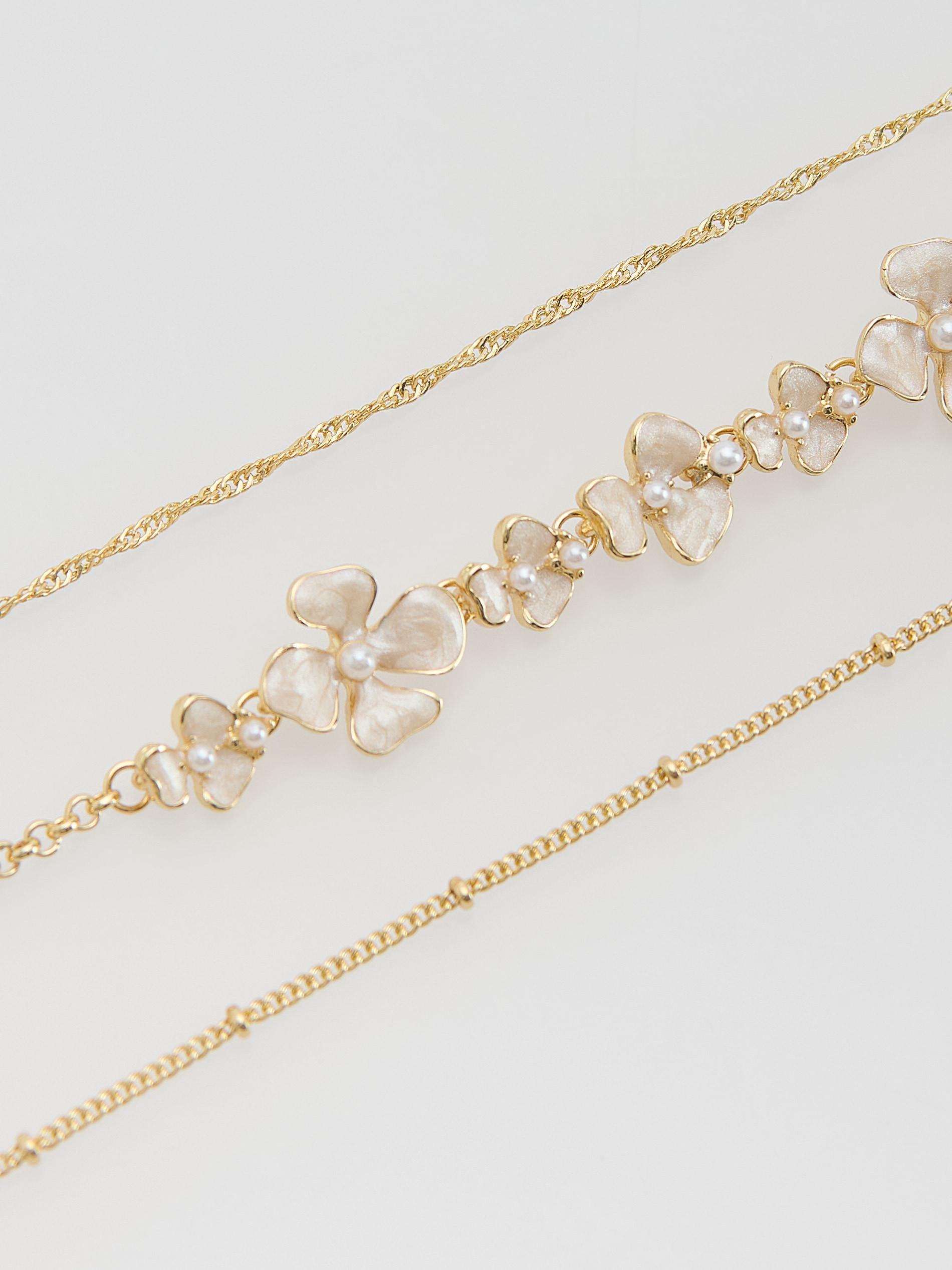 Cream Set Of Bracelets, Ivory, medium