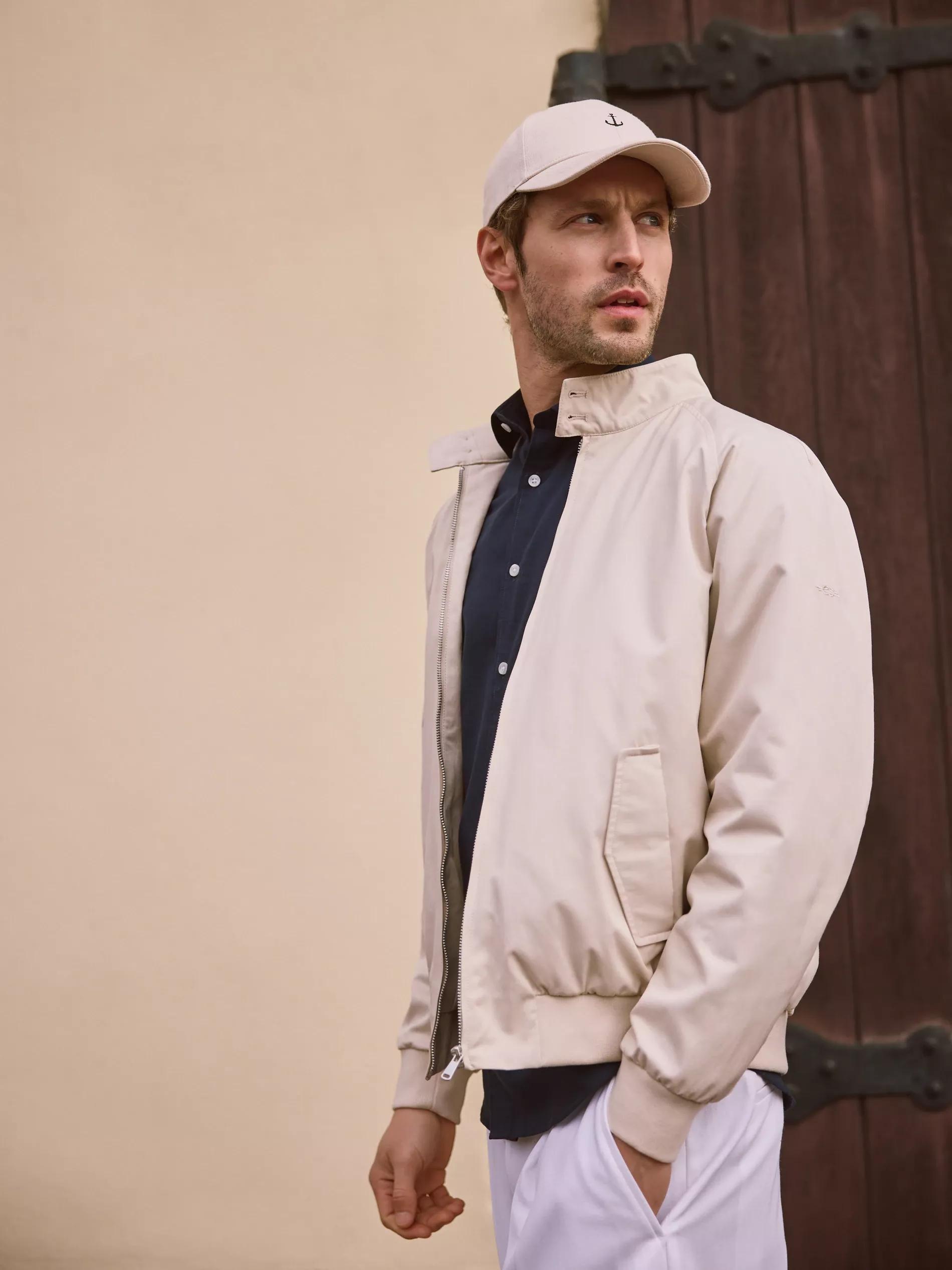 Beige Baseball Cap With Embroidery, , medium