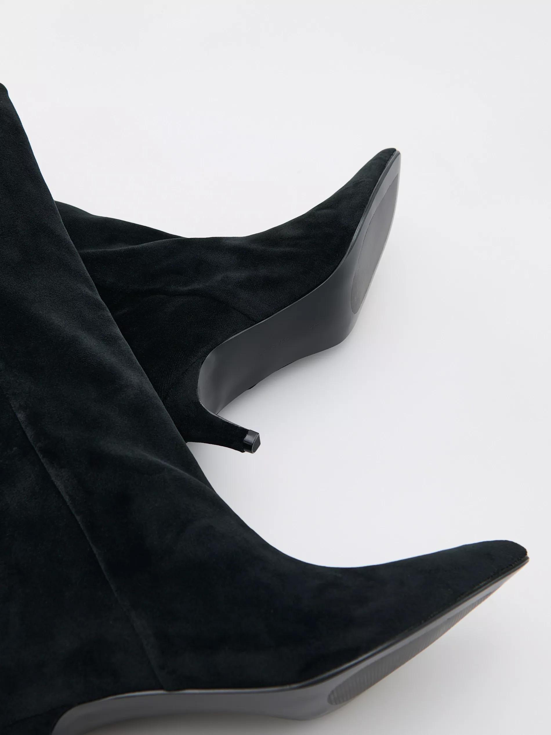 Black Heeled Knee-High Boots, , large image number 1