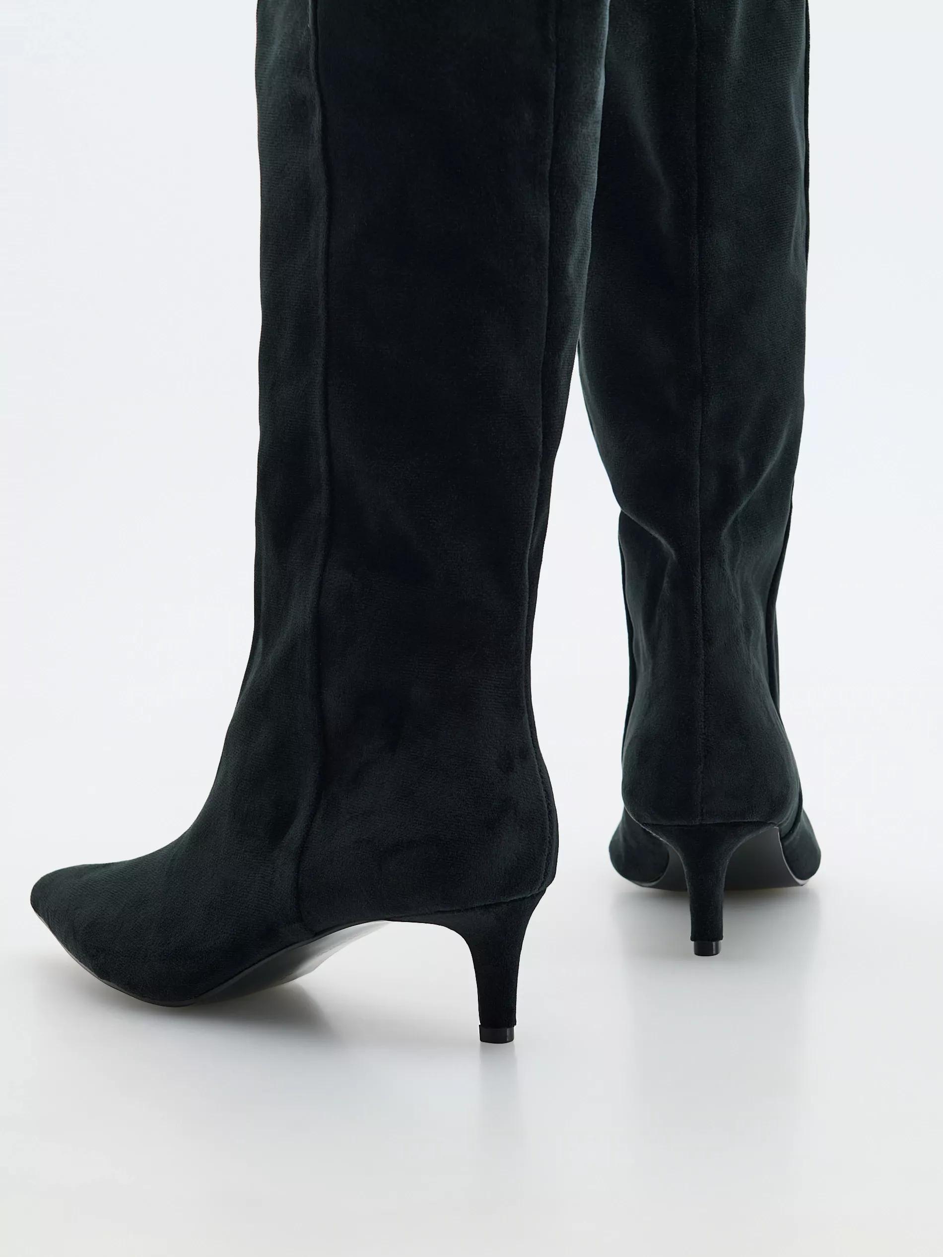 Black Heeled Knee-High Boots, , large image number 3