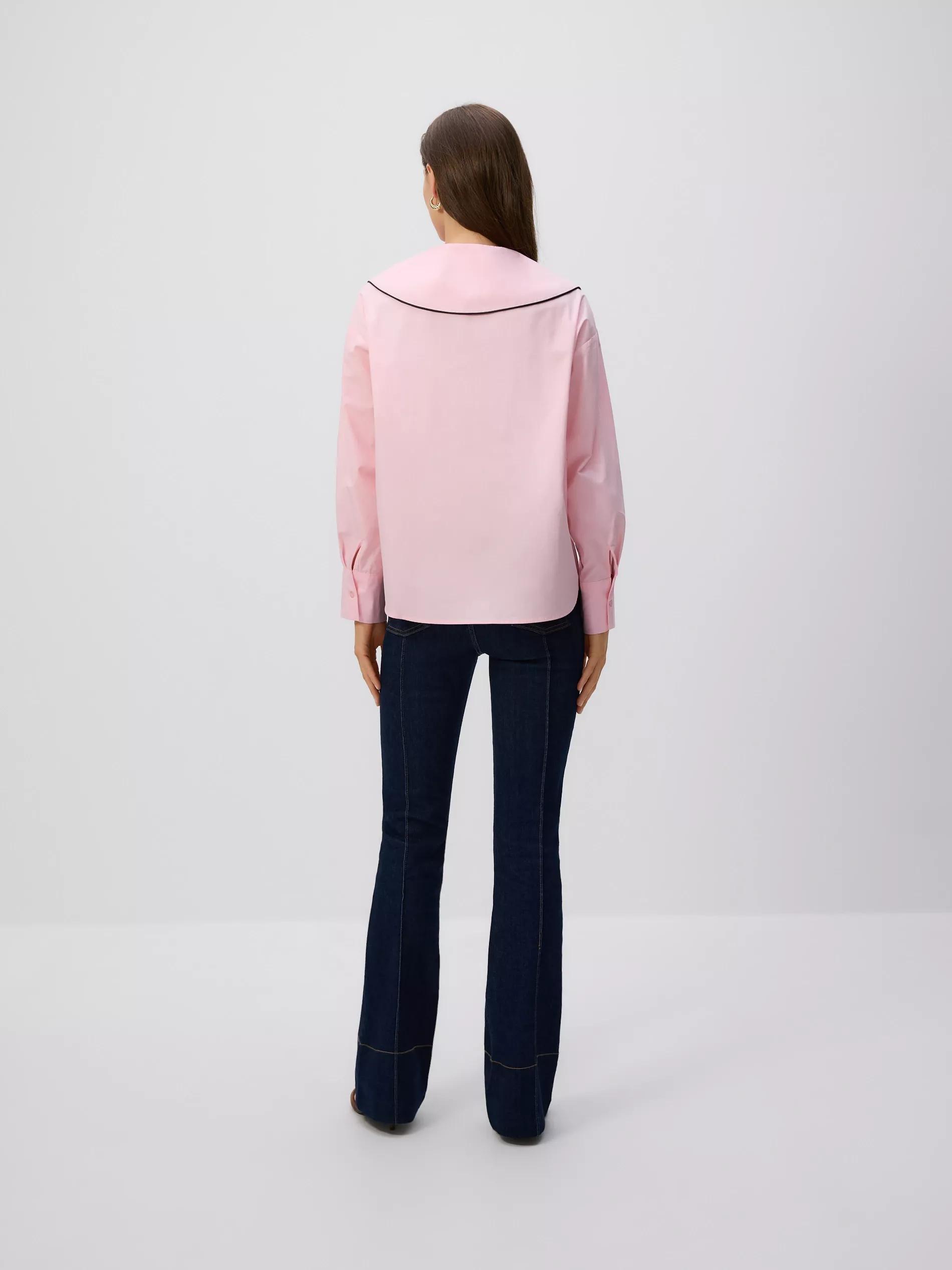 Pink Shirt With A Wide Collar, , large image number 3