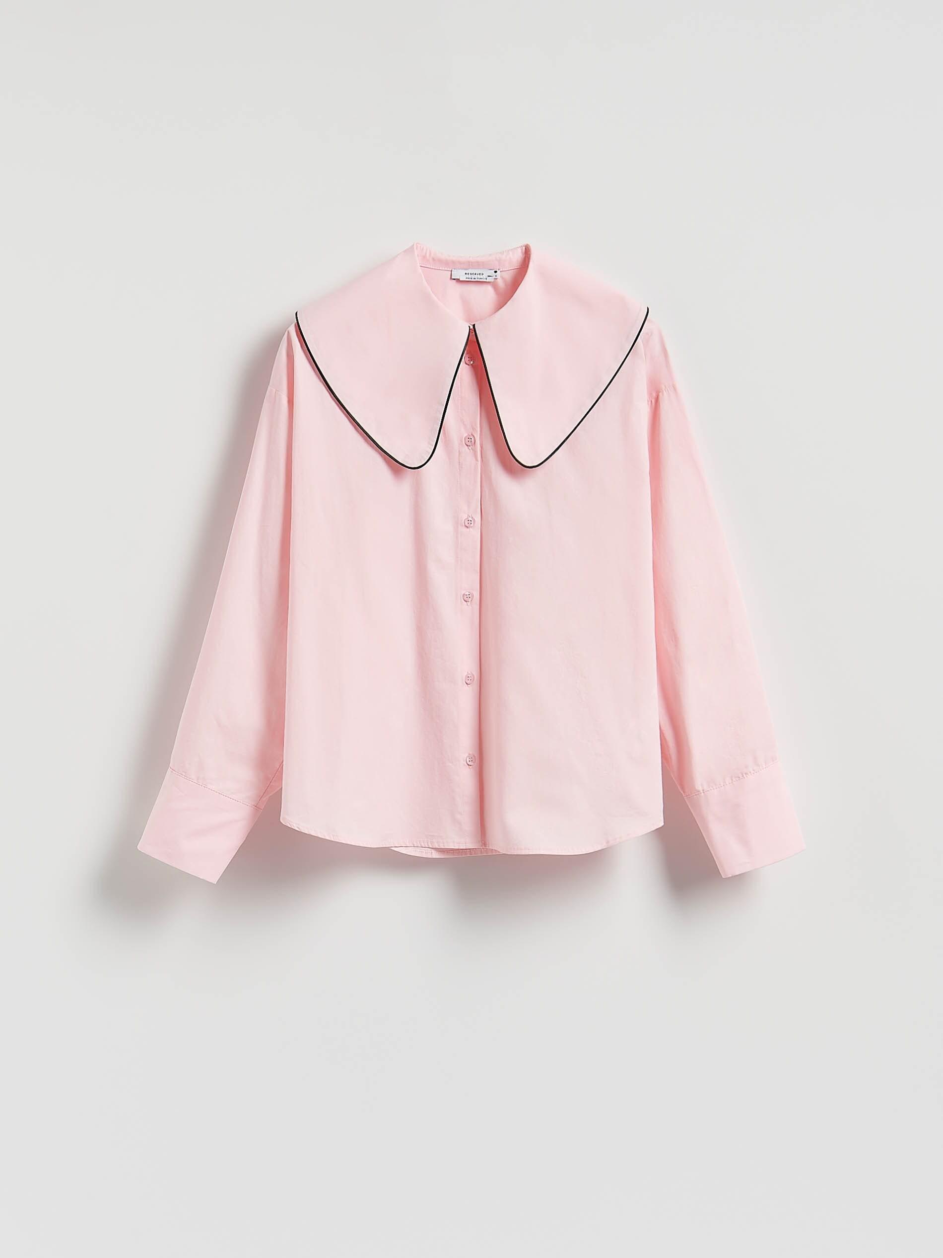 Pink Shirt With A Wide Collar, Pink, large image number 4