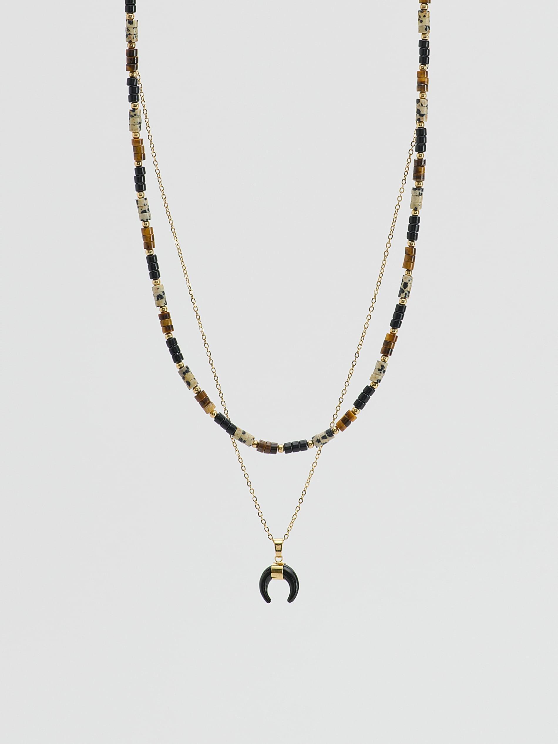 Multicolour Beaded Necklace Set, Multicolor, medium