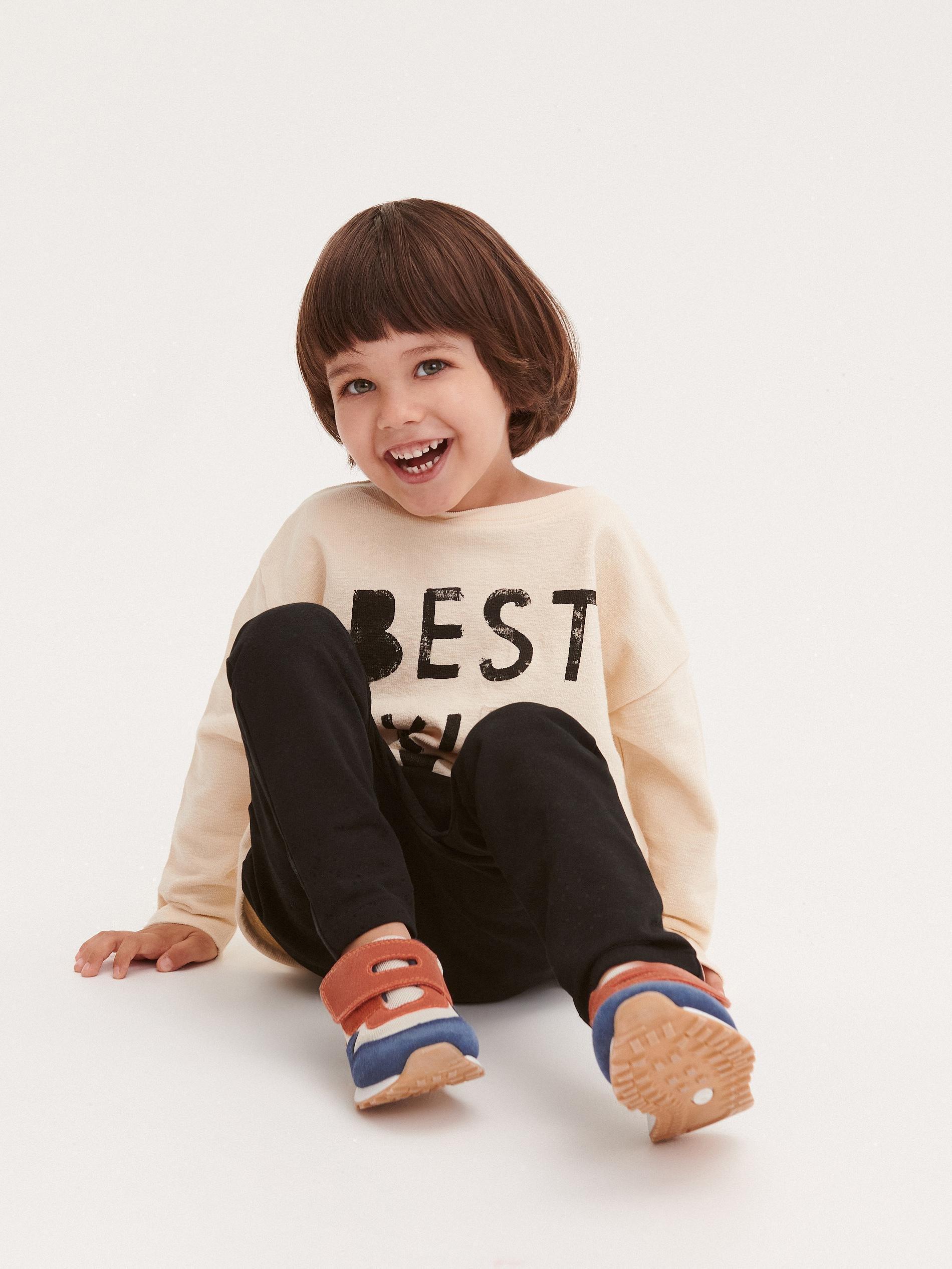 Black Jersey Leggings, Kids Boys, , large image number 0