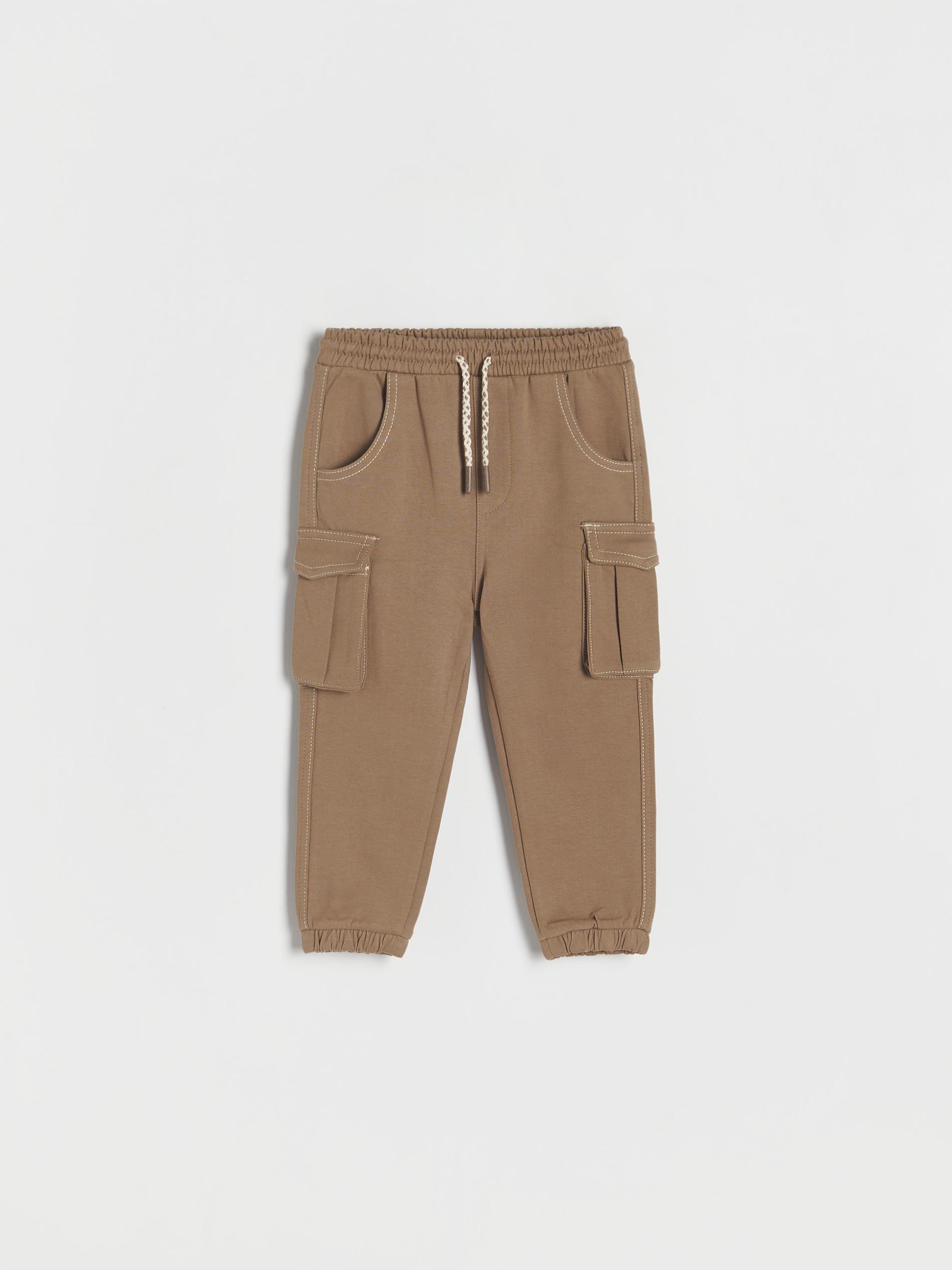 Brown Cargo Tracksuit Bottoms, Kids Boys, , large image number 4