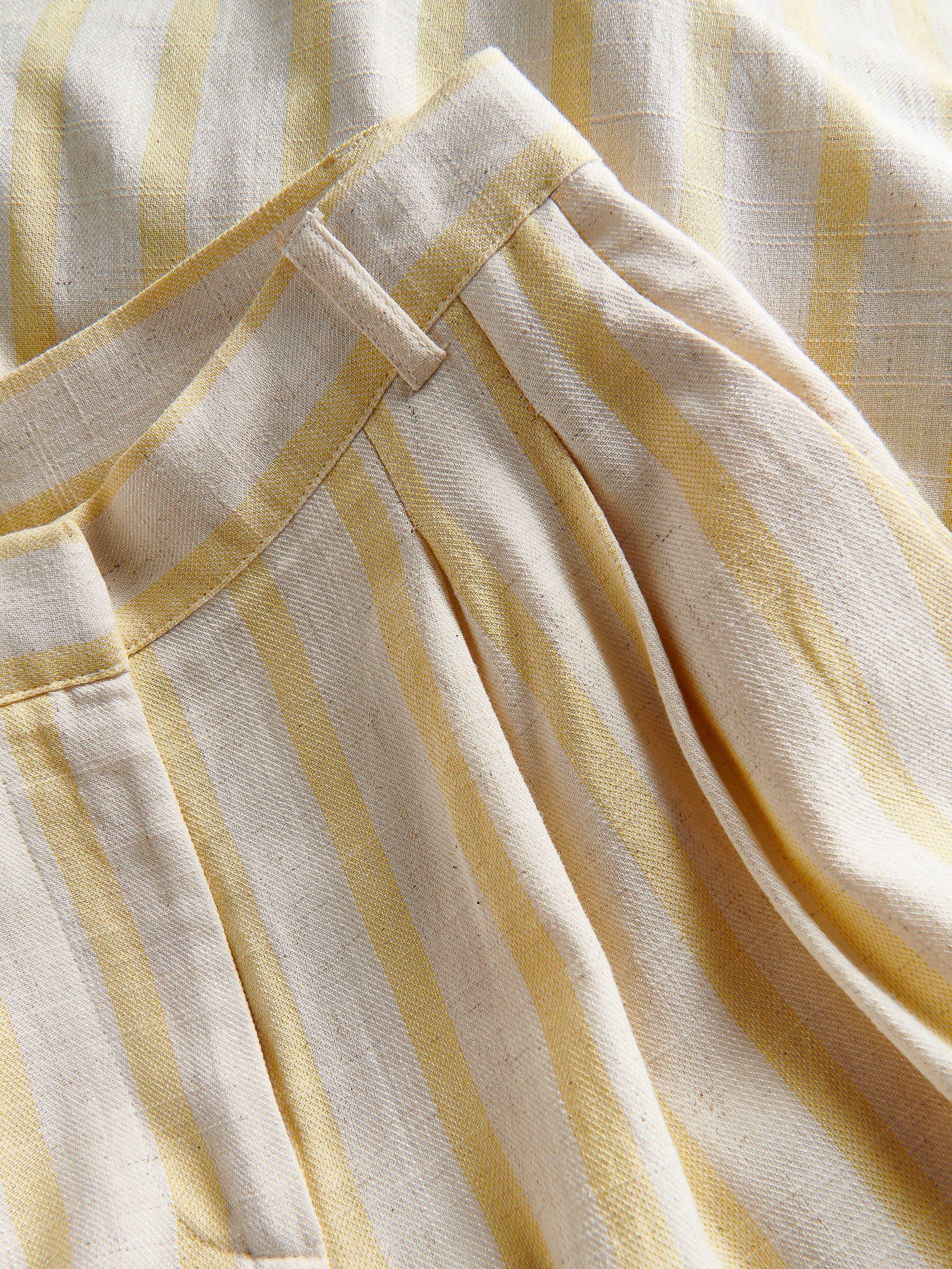 Yellow Striped Wide Leg Trousers, , large image number 12