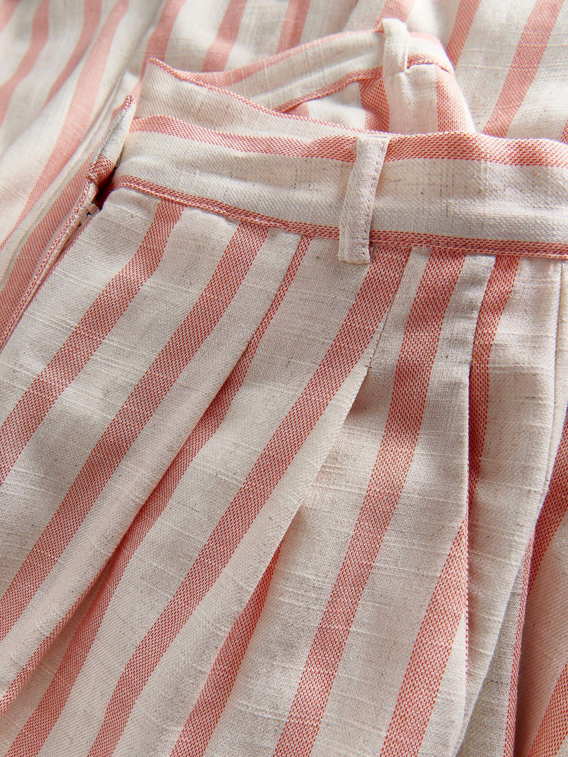 Pink Striped Wide Leg Trousers, , large image number 5