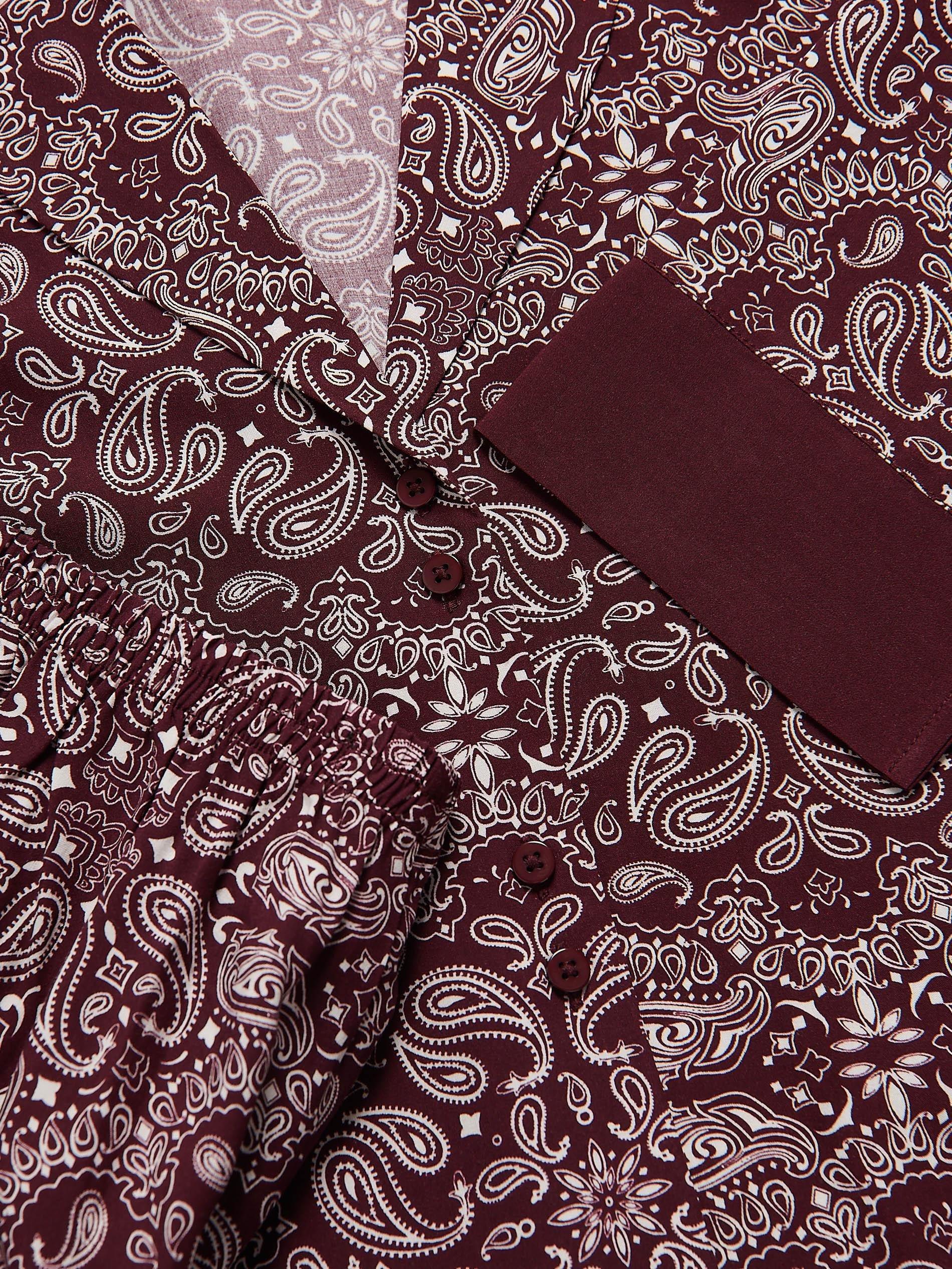 Purple Two Piece Viscose Pyjamas Set, Purple, large image number 5