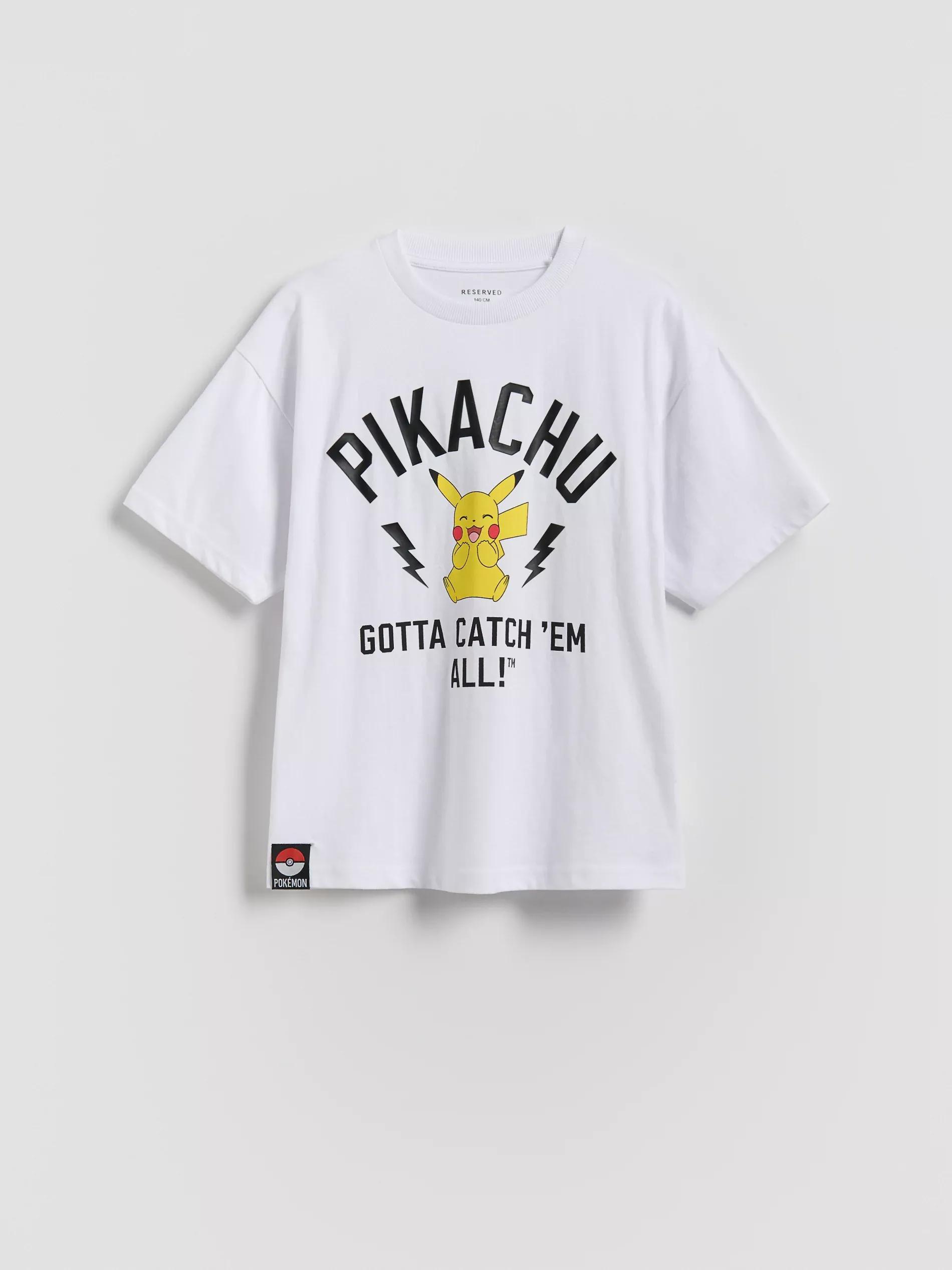 White Pokemon Cotton T-Shirt, , large image number 0