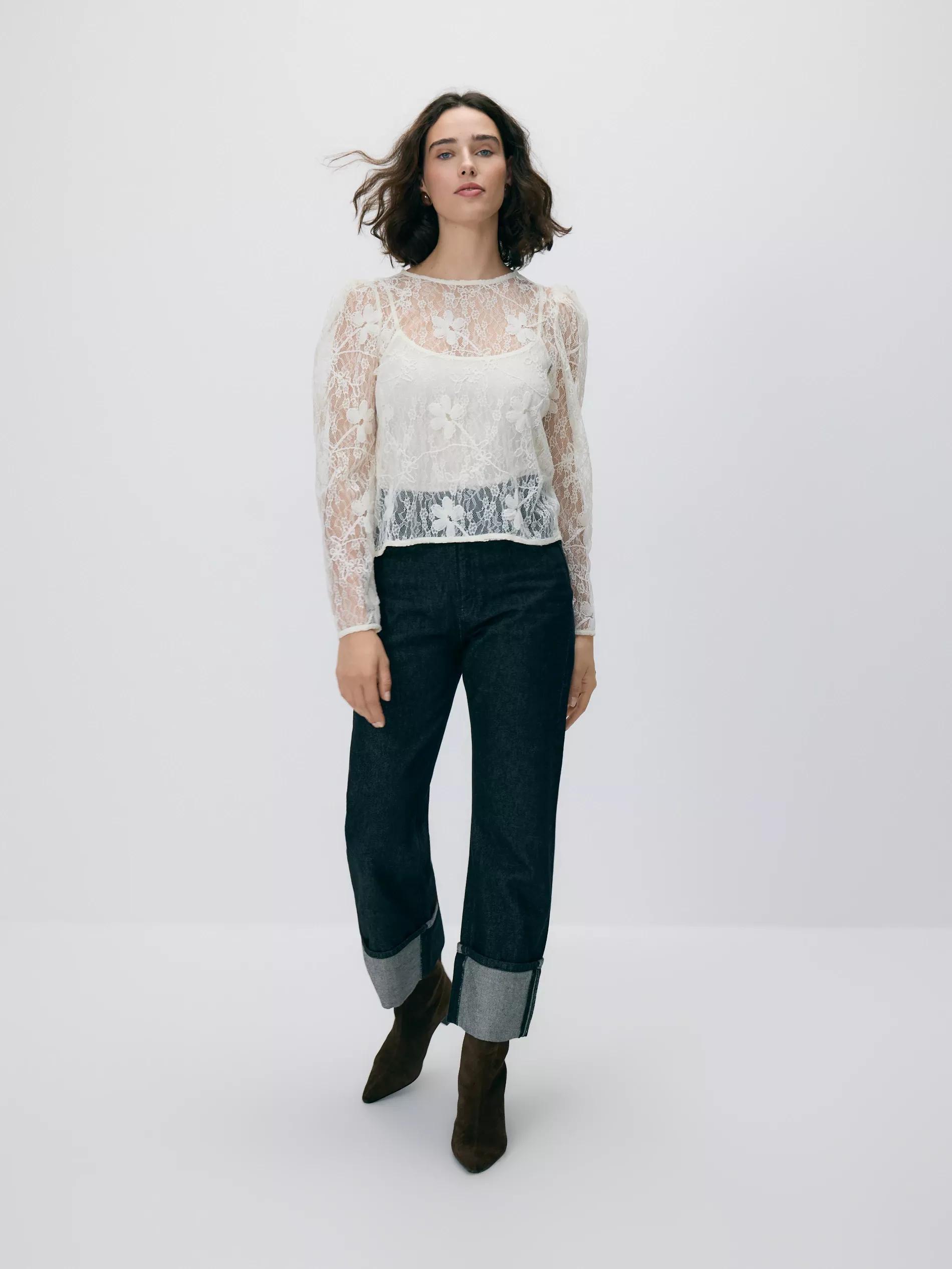 Cream Blouse, Ivory, large image number 1