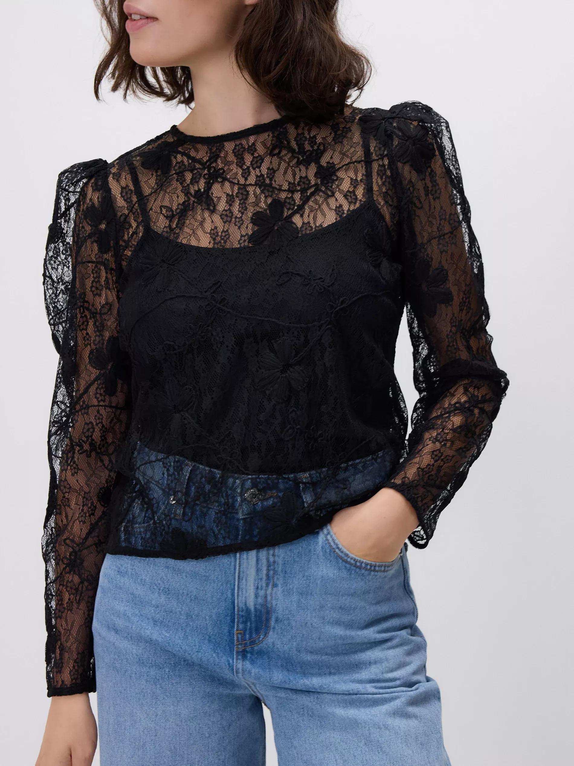Black Blouse, Black, large image number 0
