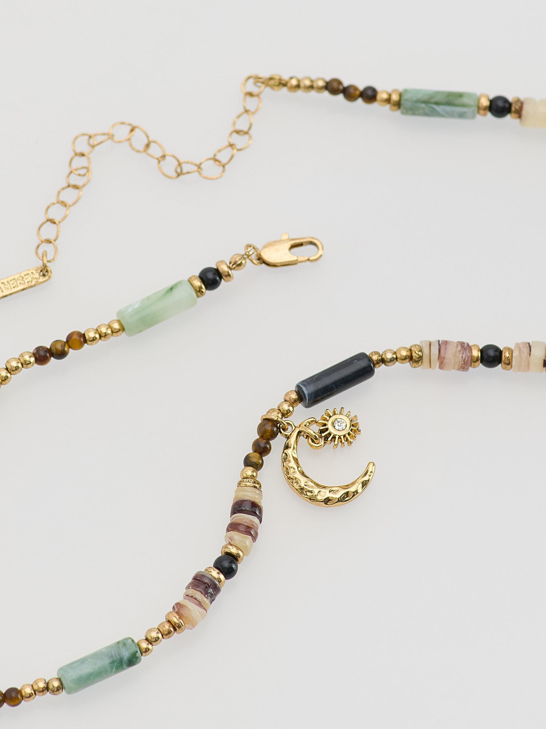 Multicolour Necklace With Pendant, Multicolor, medium