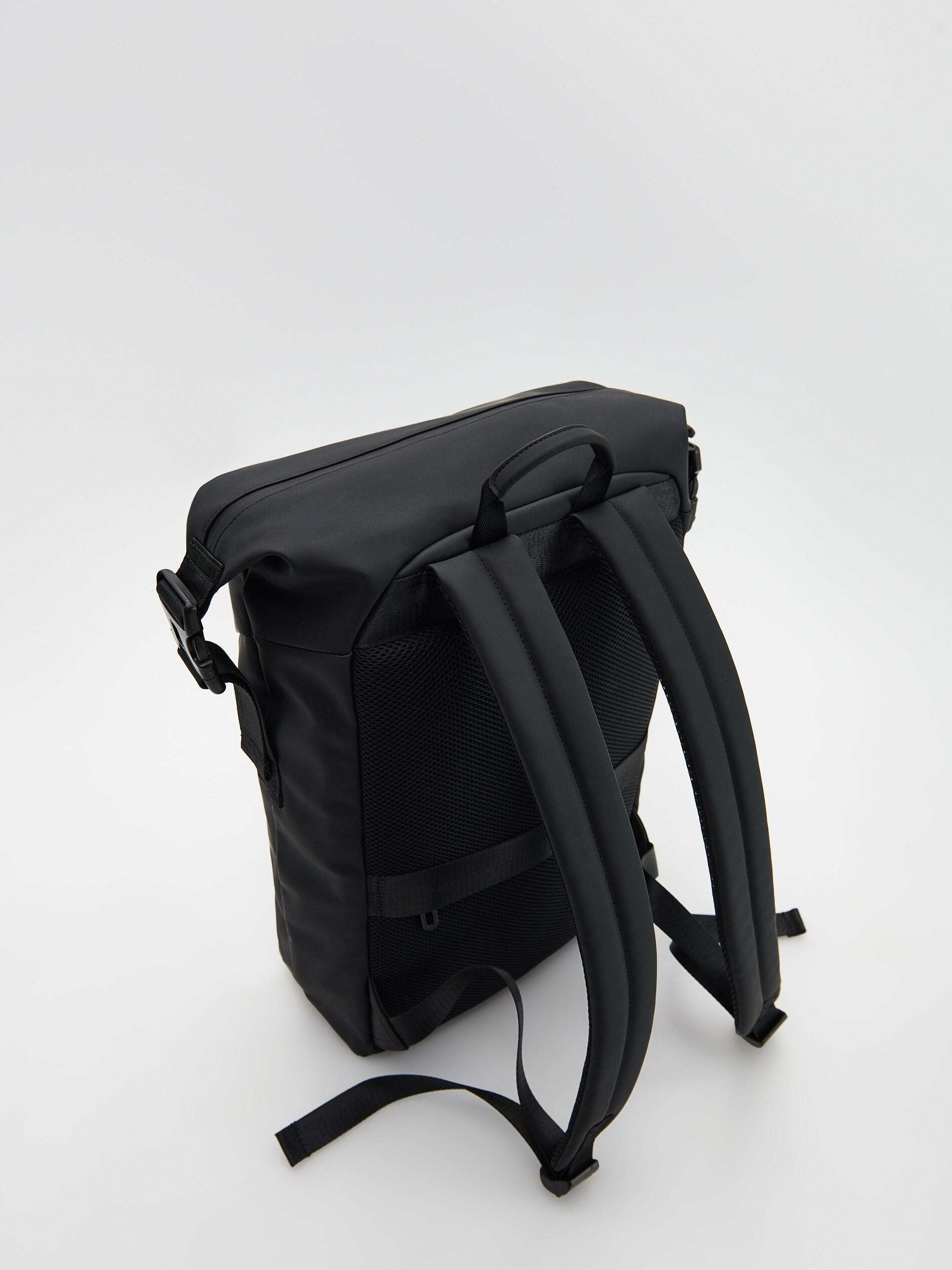 Black Large Capacity Backpack With Pockets, , large image number 1
