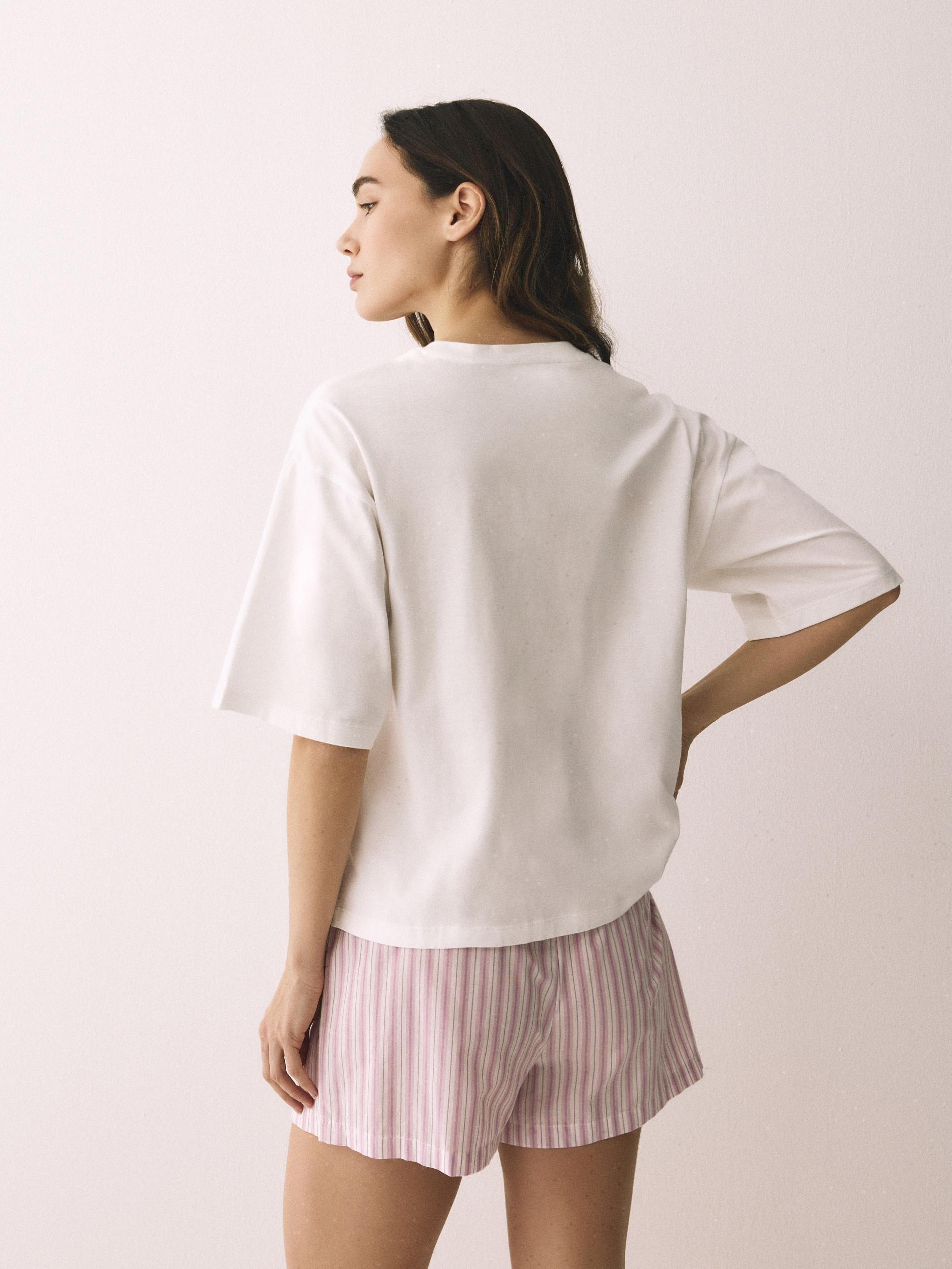 Purple Two Piece Printed Pyjama Set, Purple, large image number 2