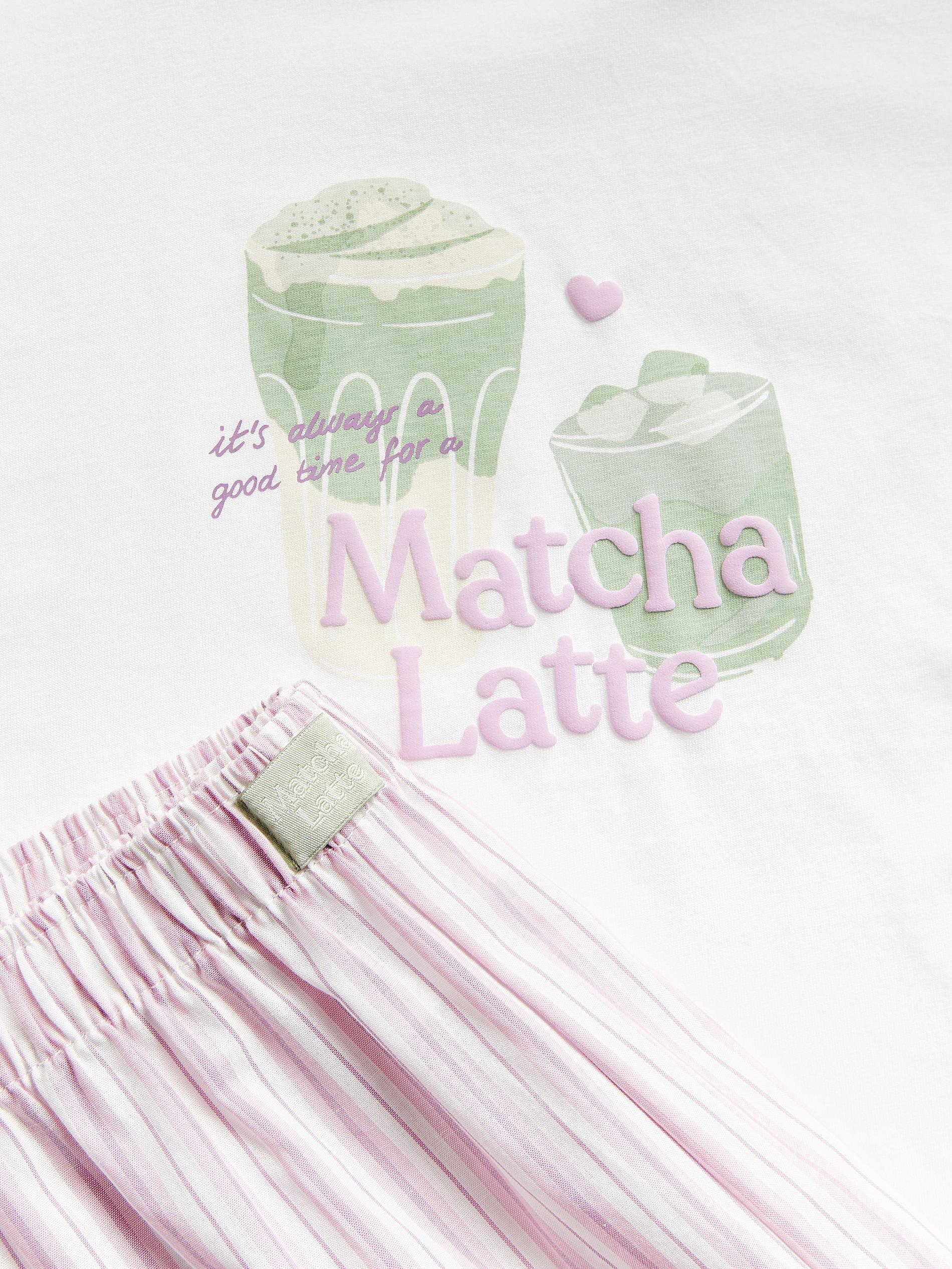 Purple Two Piece Printed Pyjama Set, Purple, large image number 4