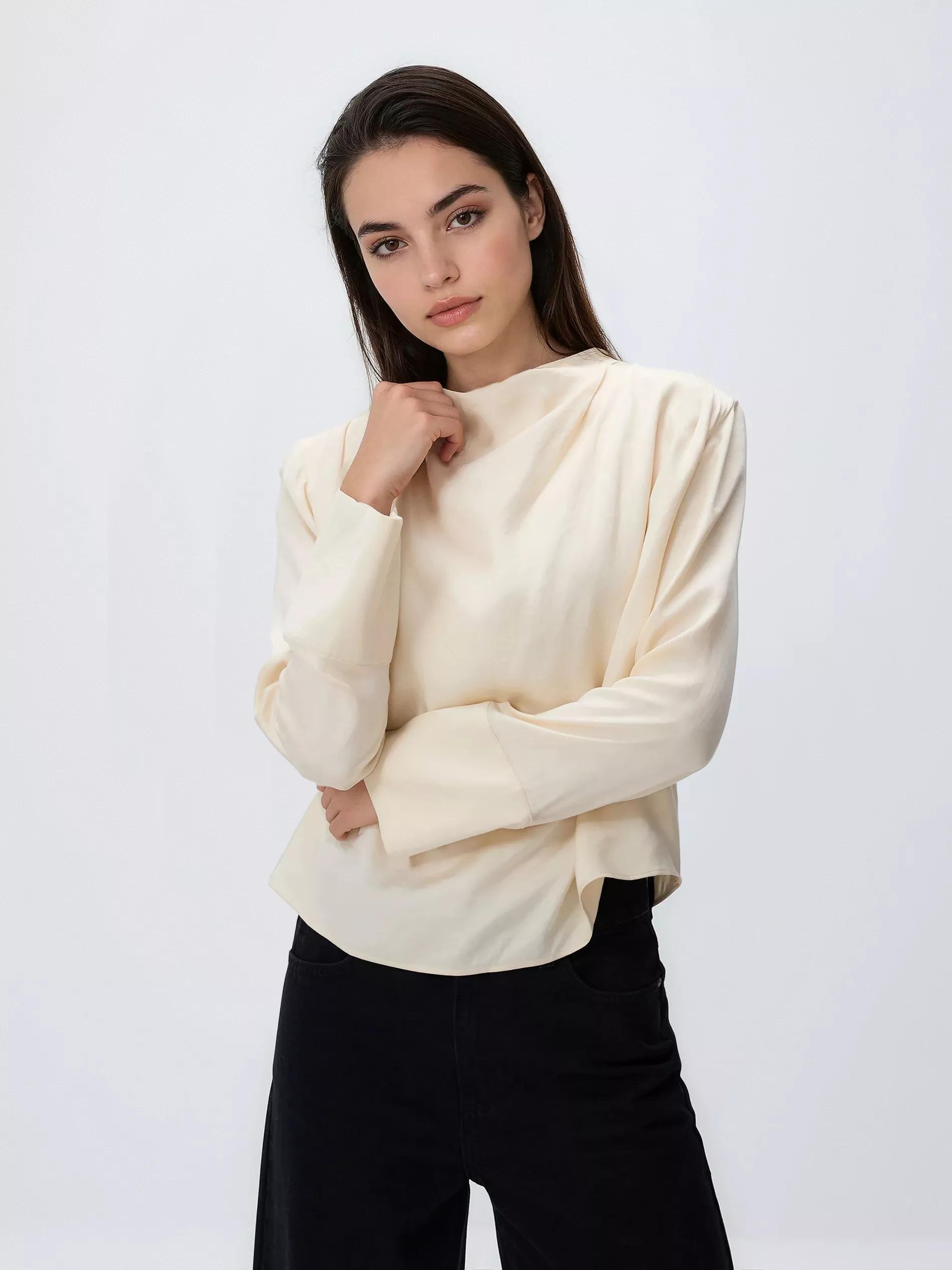 Beige Blouse, Ivory, large image number 0