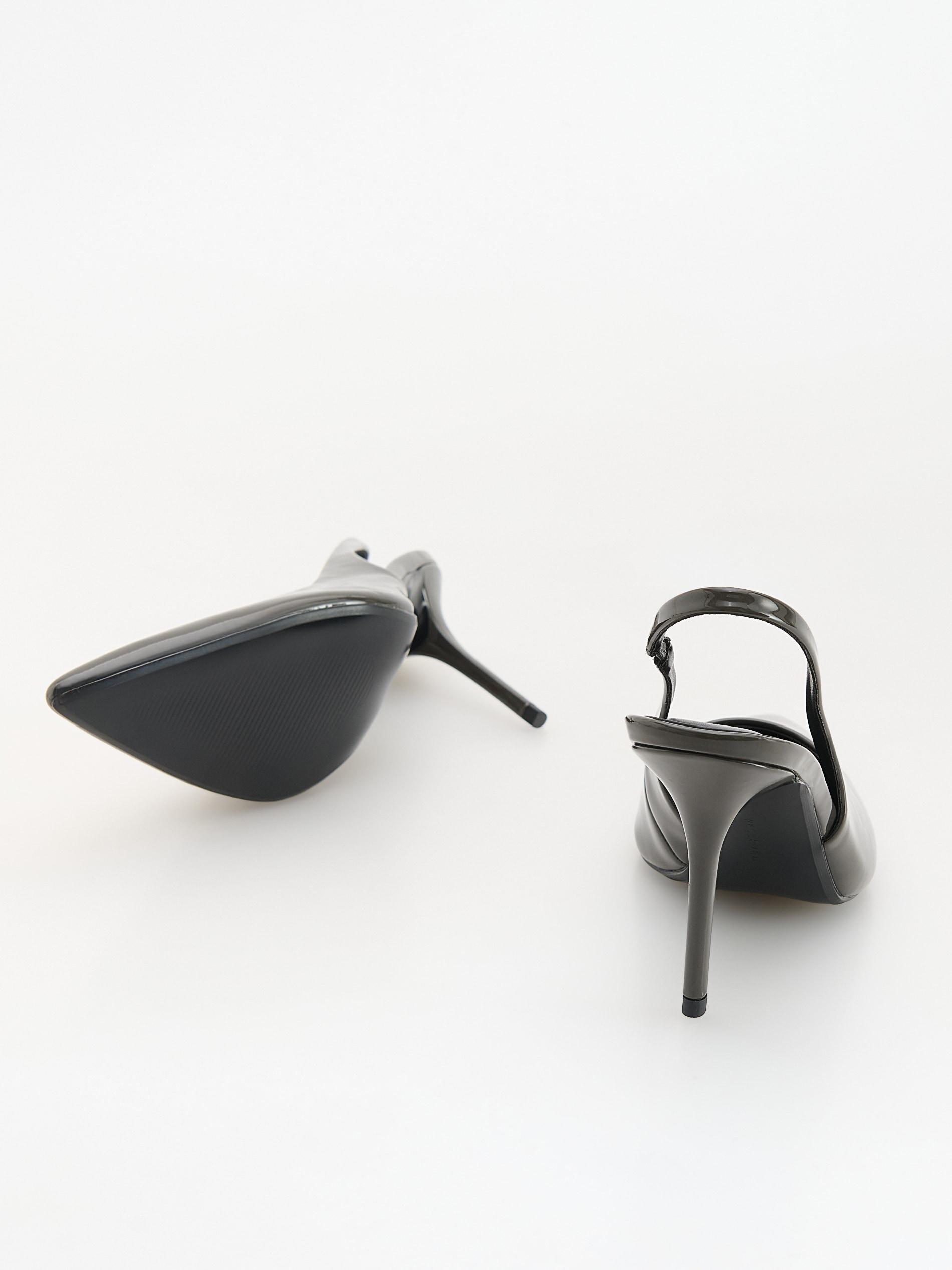 Grey Patent Stiletto Heels, Light grey, large image number 3