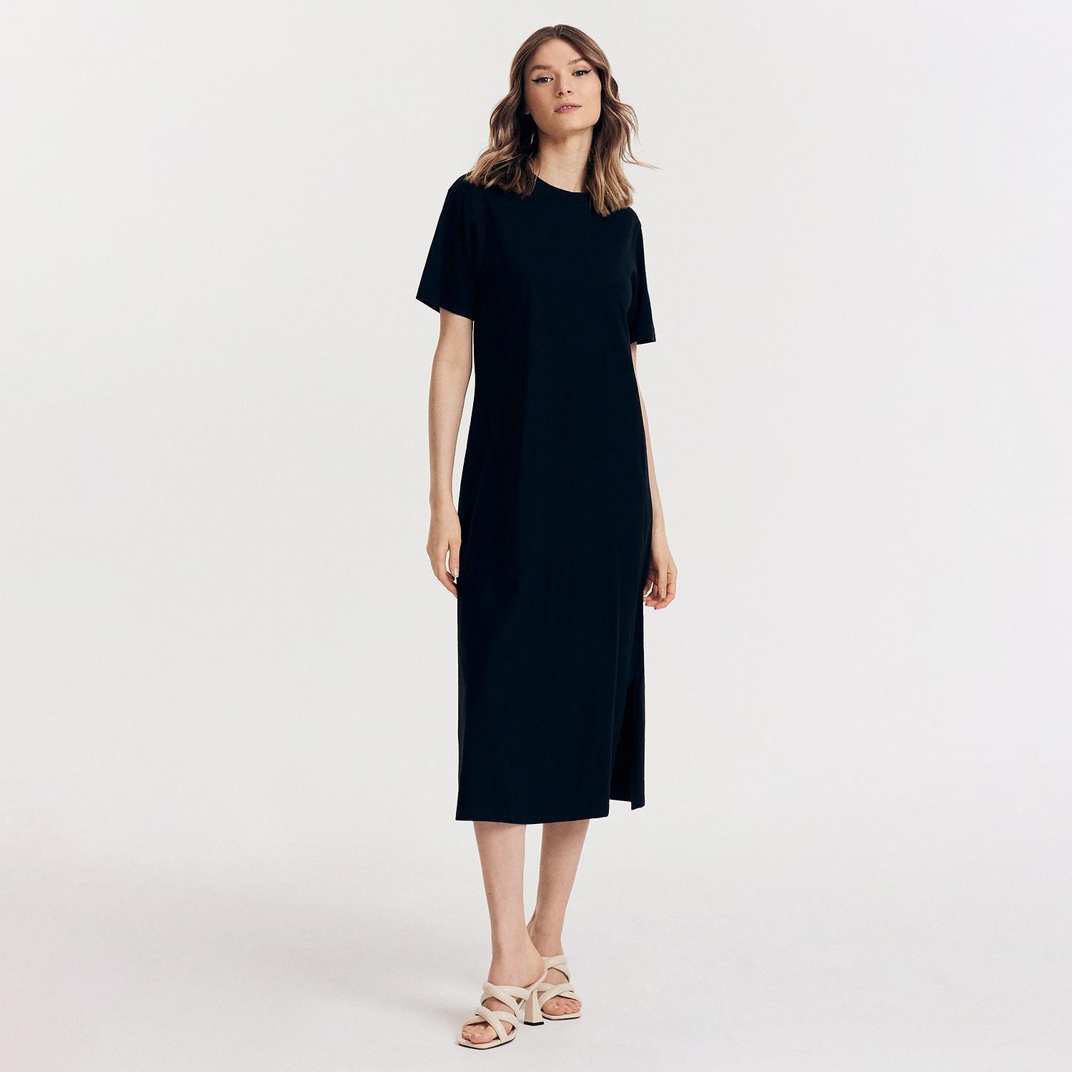 Black Cotton Dress, , large image number 3
