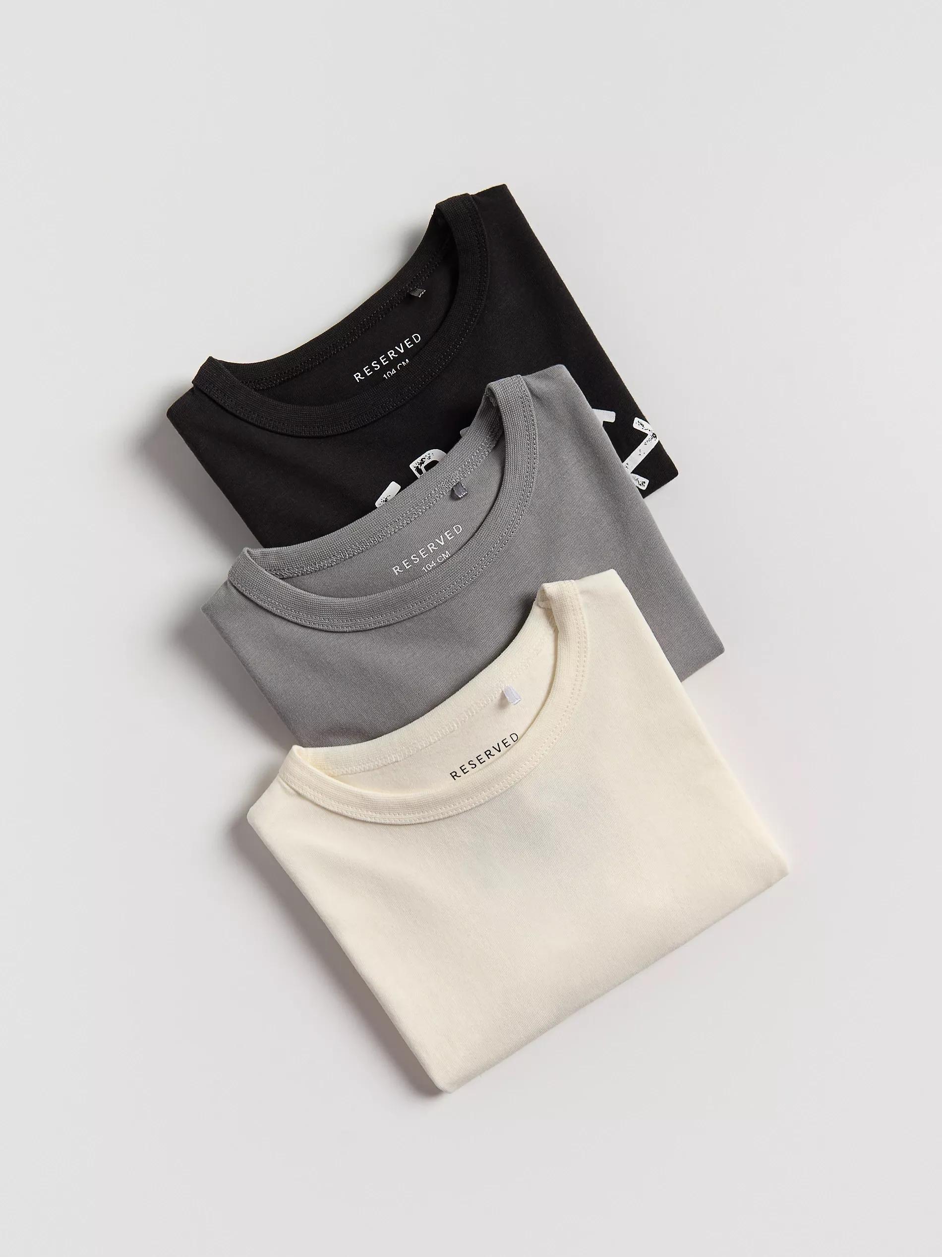 BLACK Cotton longsleeve 3 pack, Black, medium