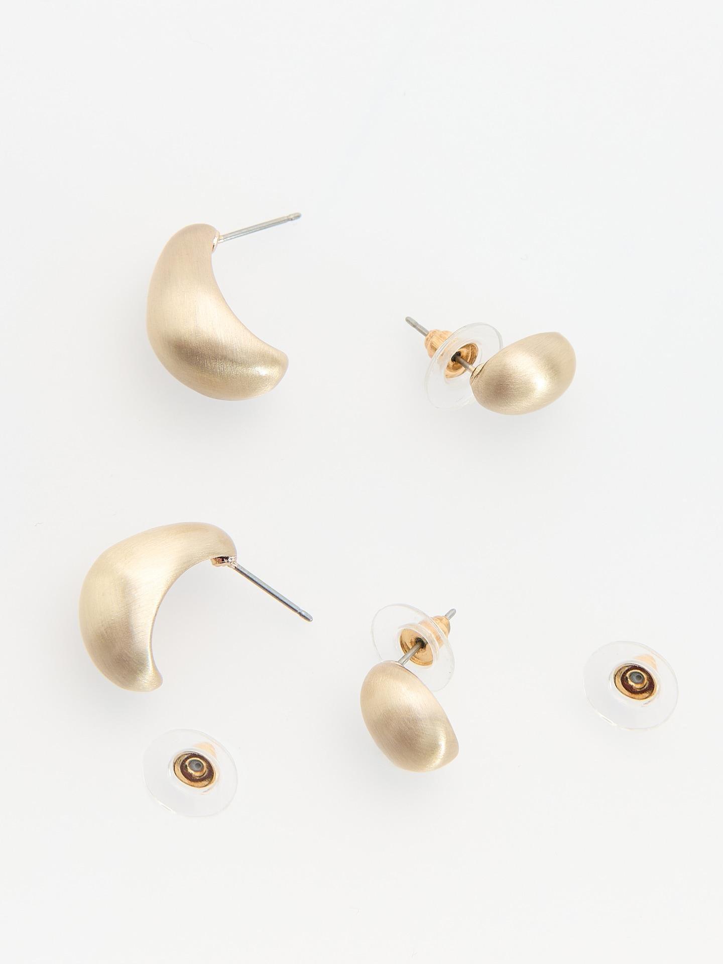 Grey Earring Set 2-Pack, Light grey, large image number 2