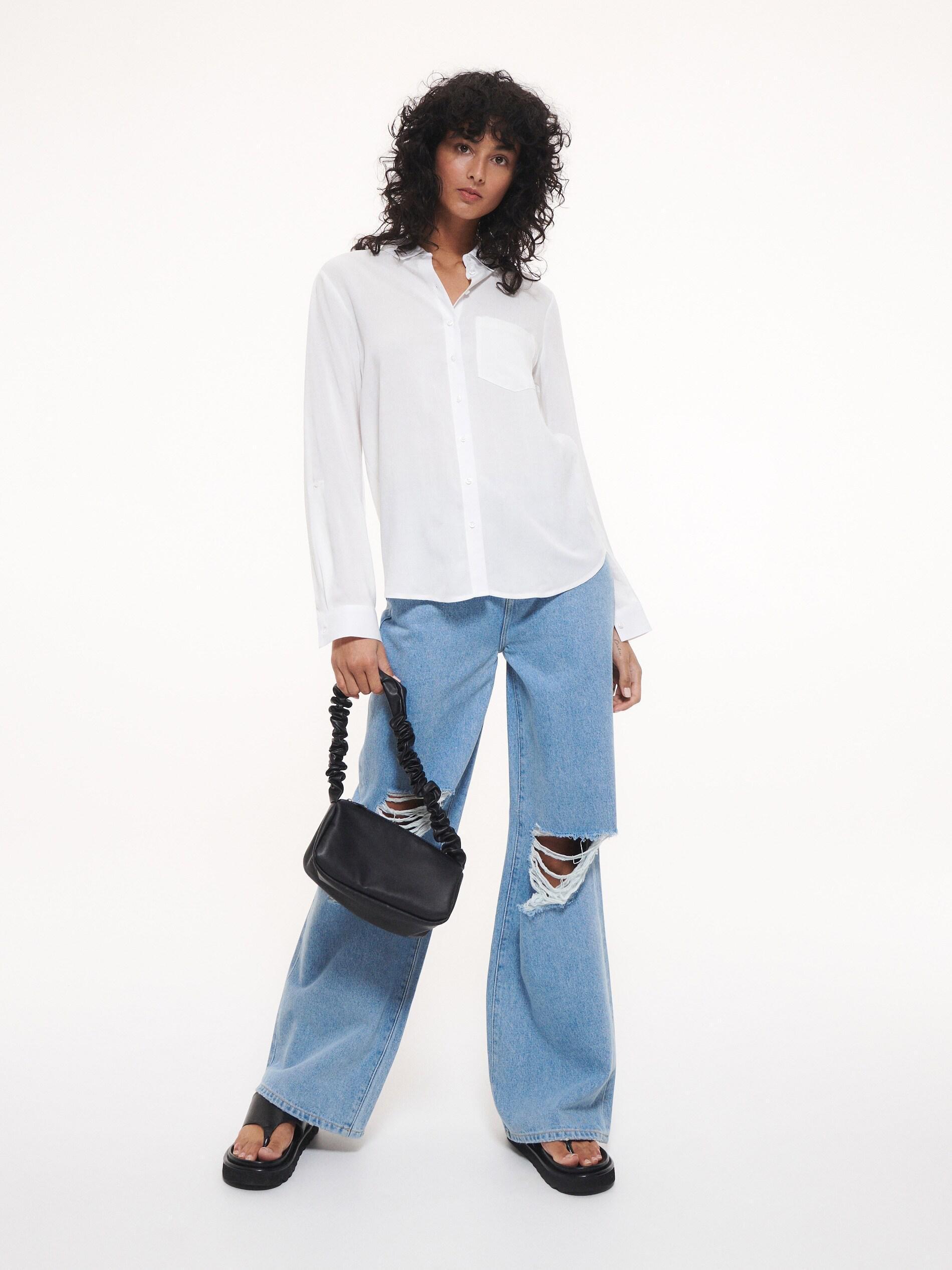 Cream Ecovero Shirt, , large image number 0