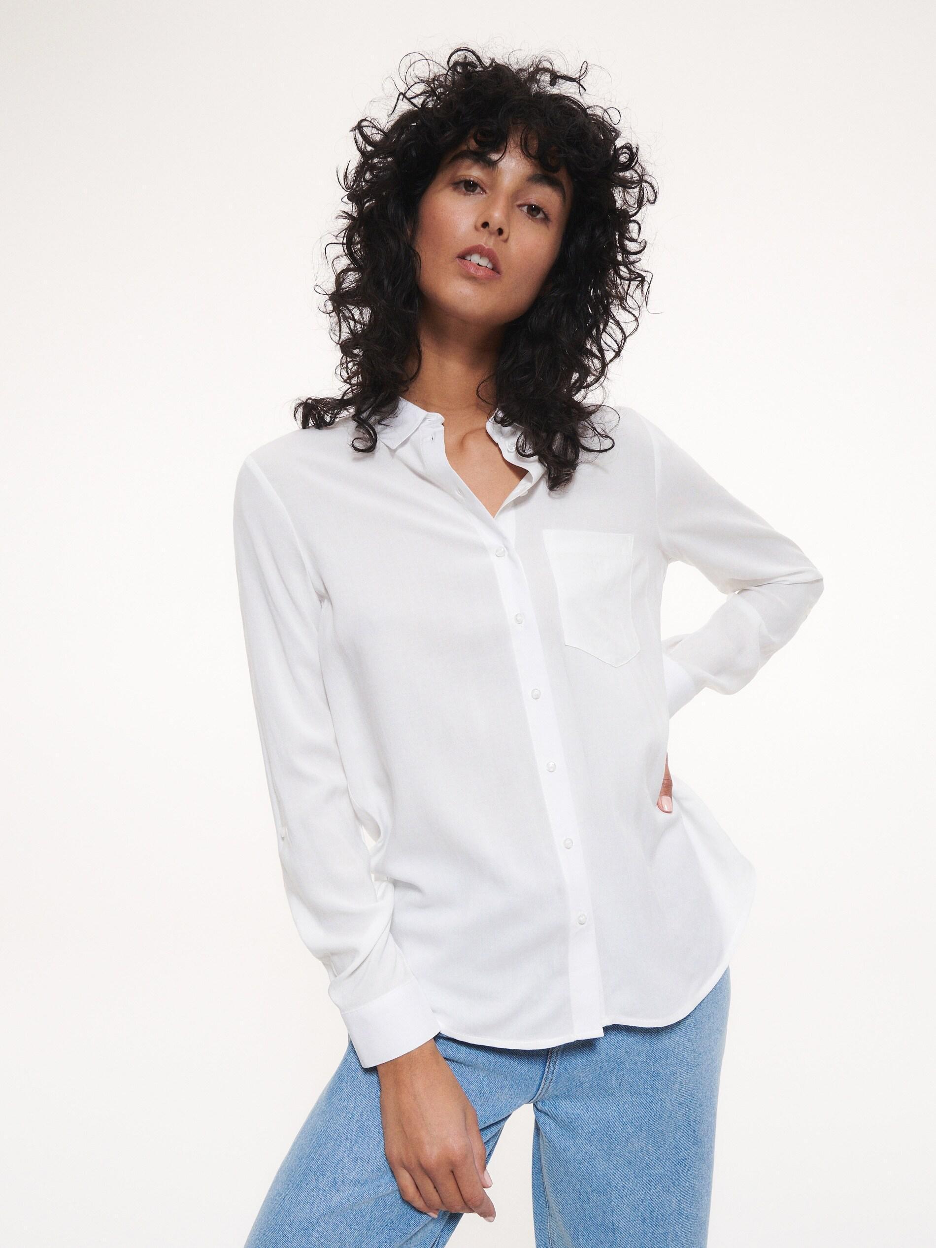 Cream Ecovero Shirt, , large image number 1
