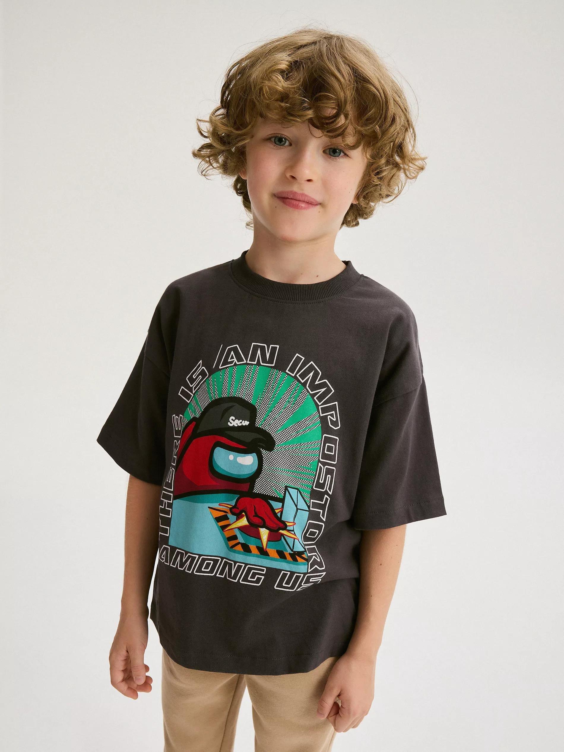 Grey Among Us Oversized T-Shirt, , large image number 0