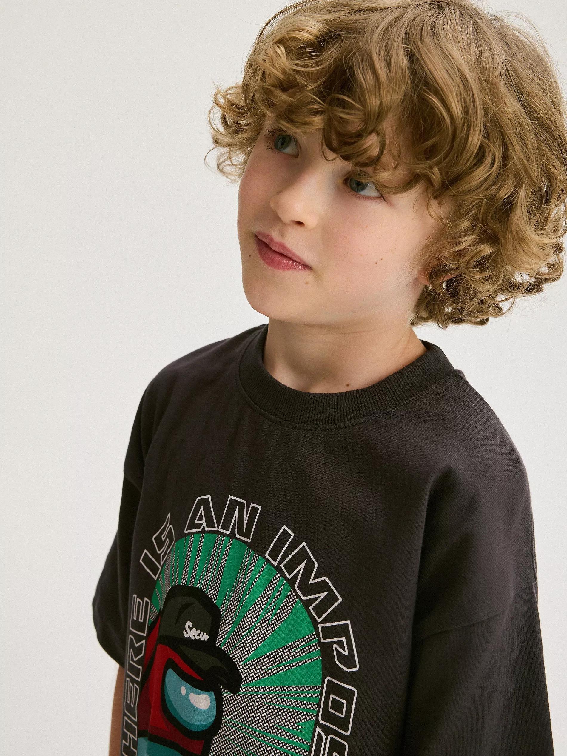 Grey Among Us Oversized T-Shirt, , large image number 3