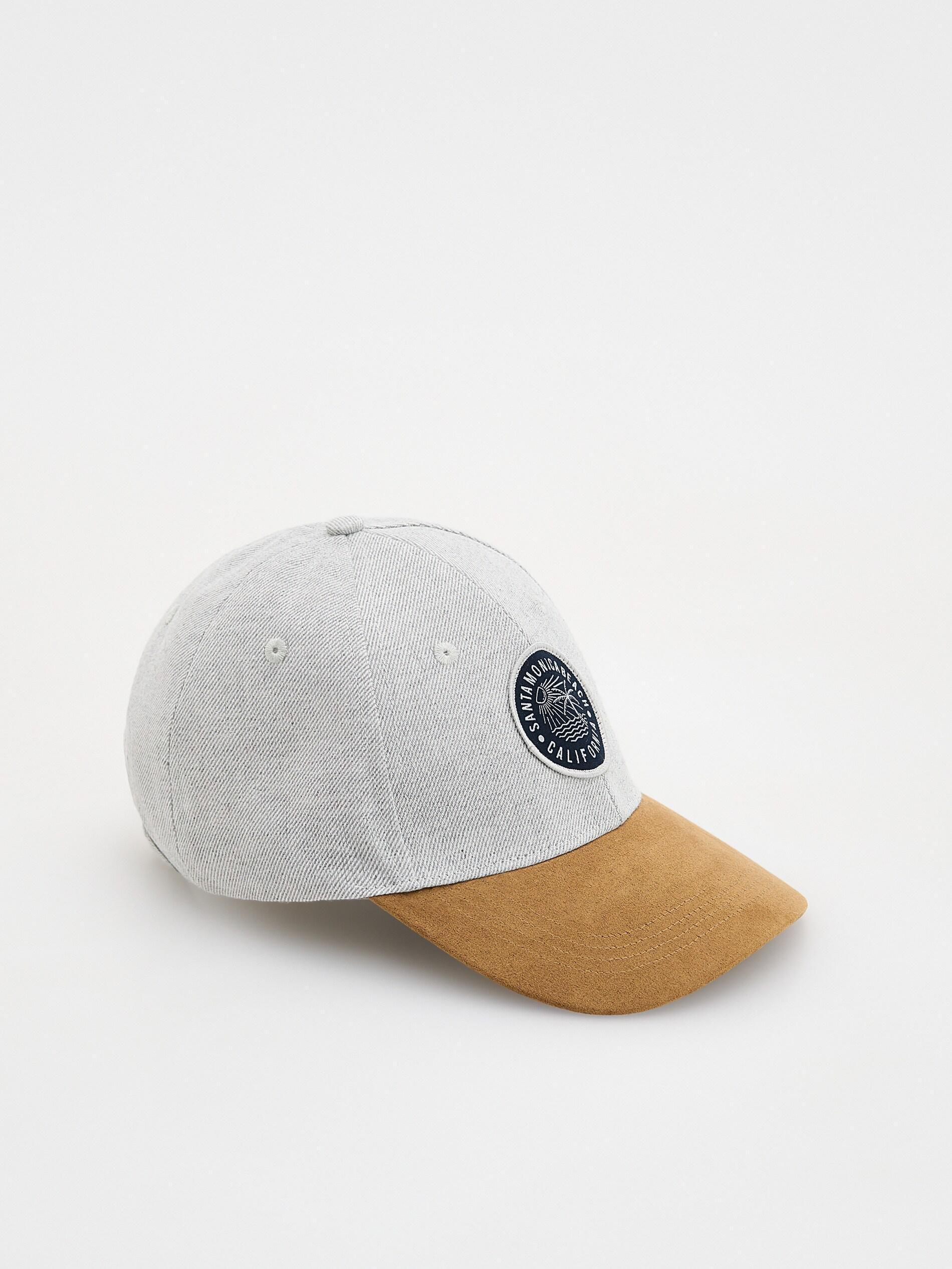 Grey Baseball Cap With Patch, Grey, large image number 0