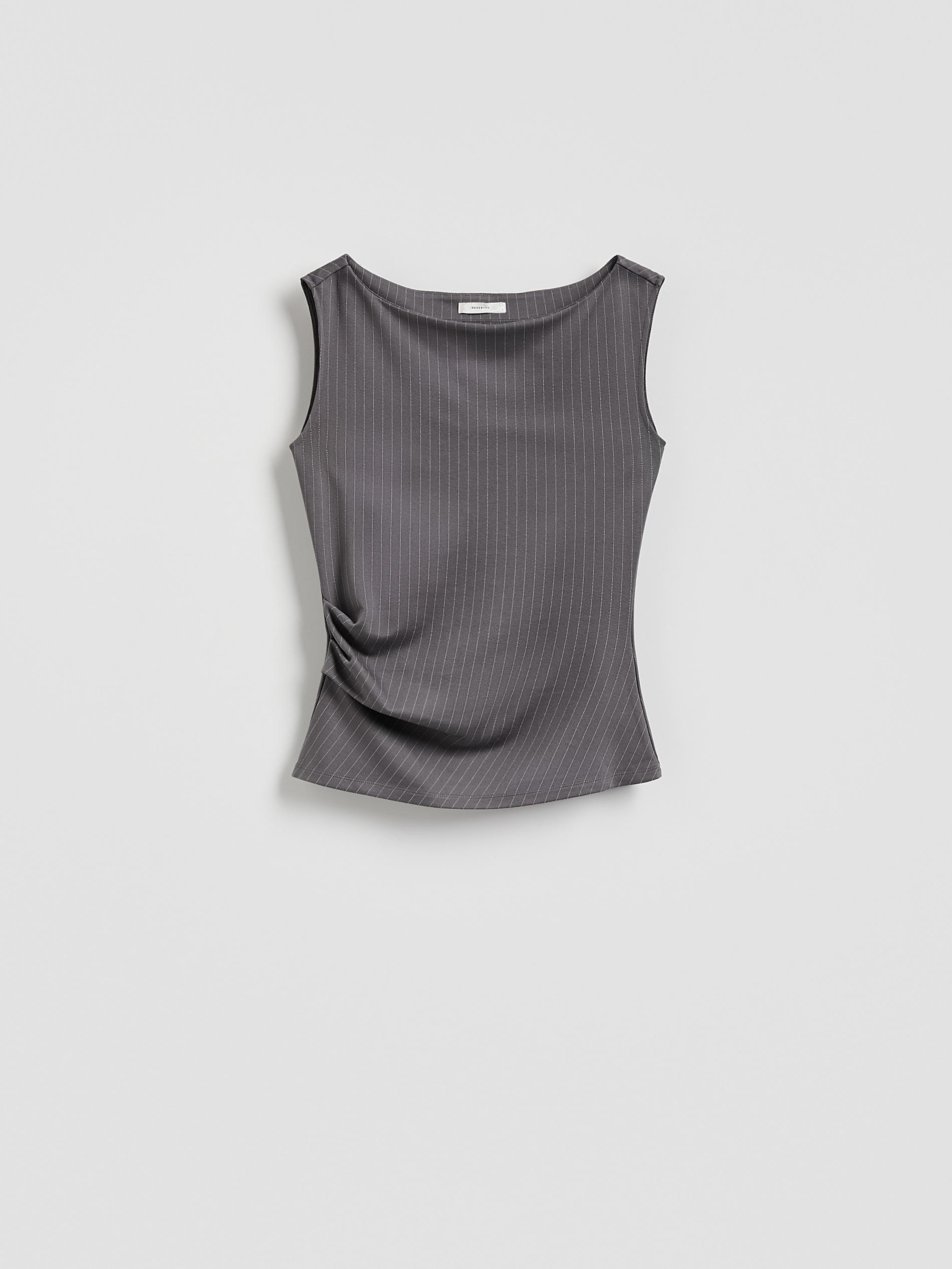 LADIES` BLOUSE LIGHT GREY, Light grey, large image number 3