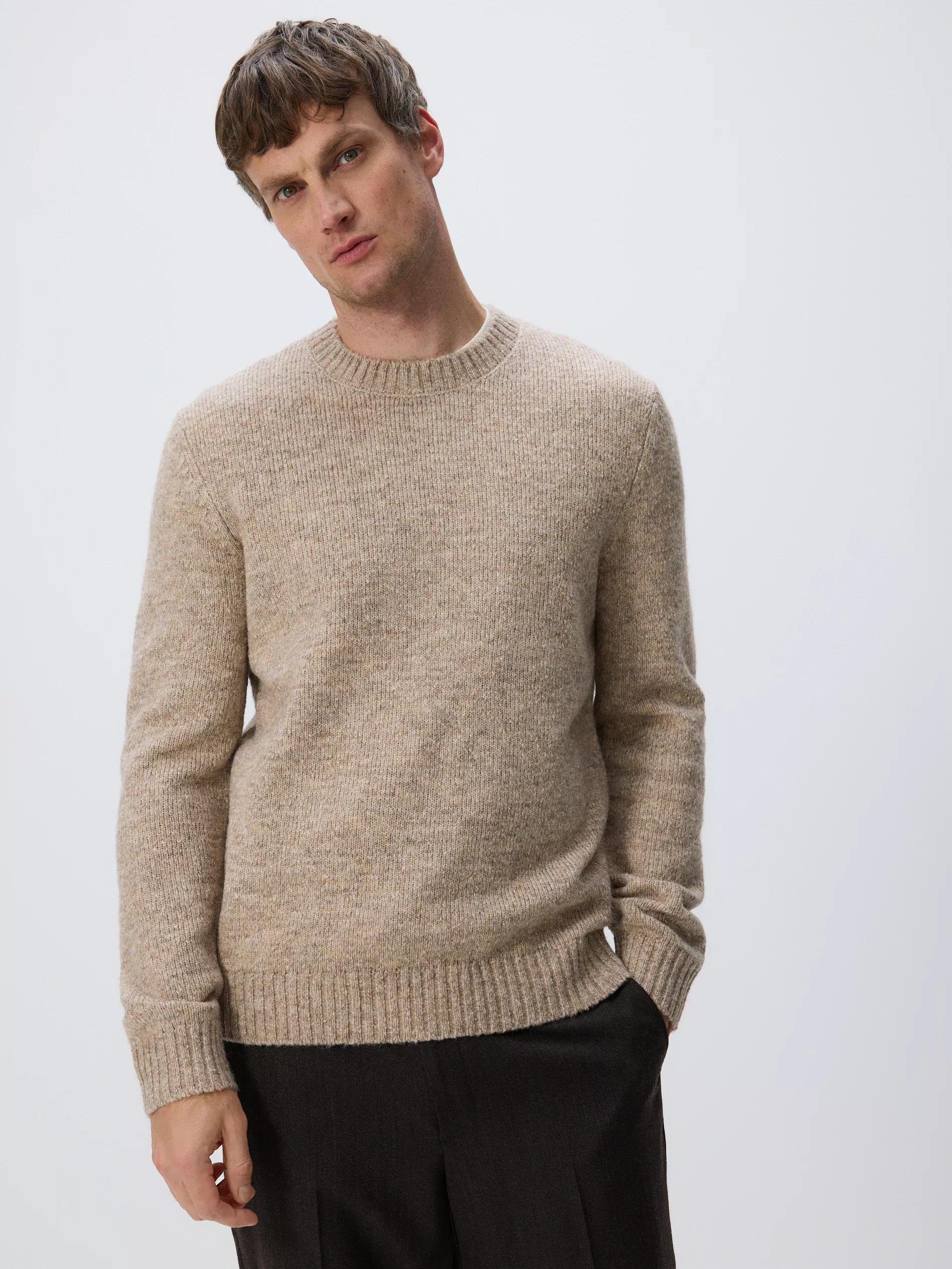 Beige Wool Blend Jumper, Beige, medium