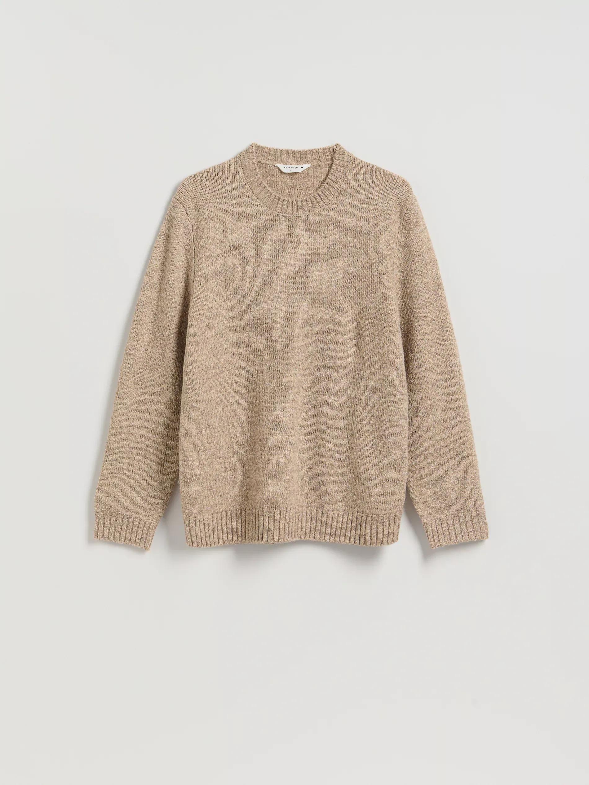 Beige Wool Blend Jumper, Beige, large image number 4