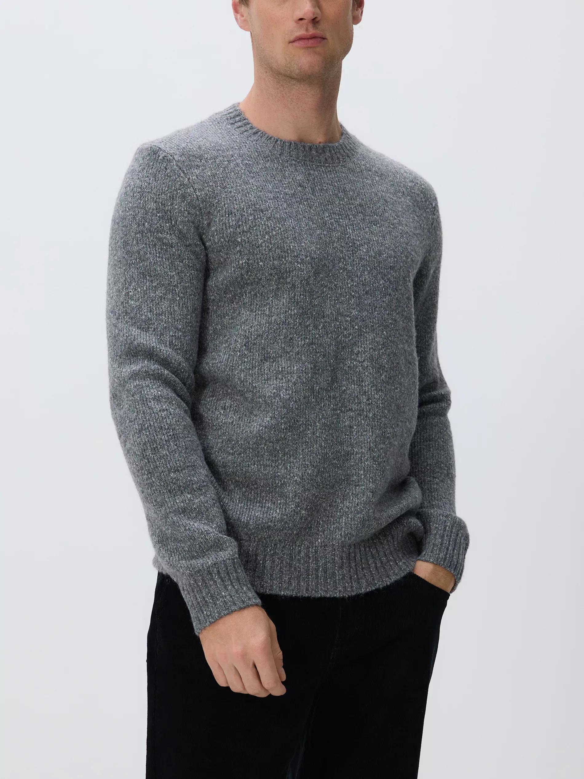Grey Wool Blend Jumper, Grey, large image number 1