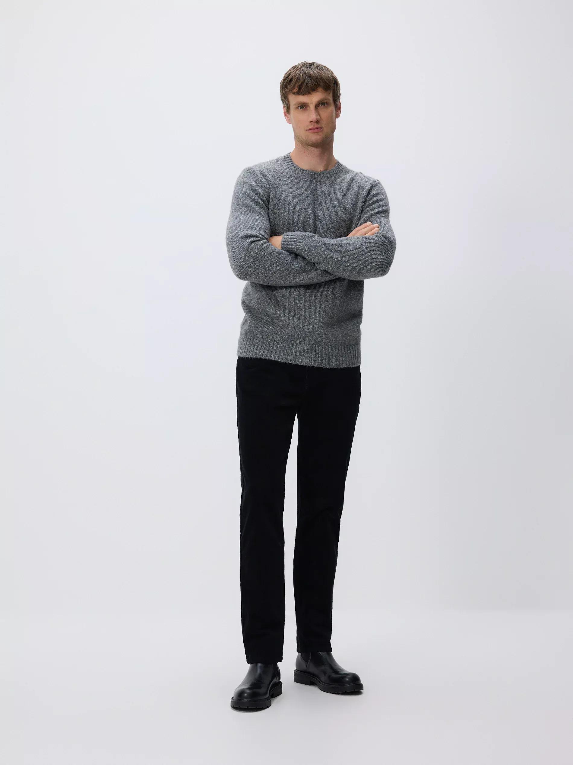 Grey Wool Blend Jumper, Grey, large image number 2