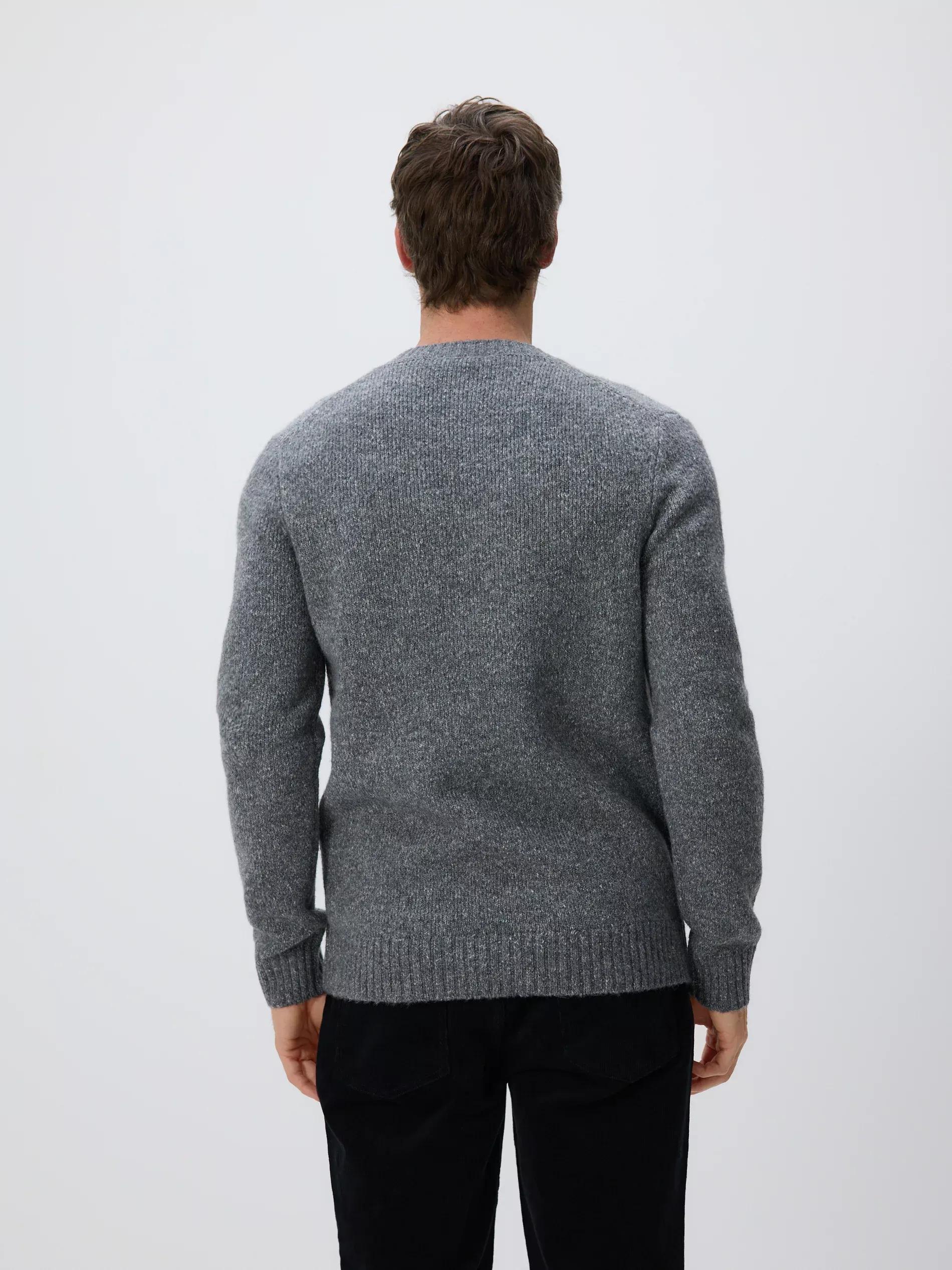 Grey Wool Blend Jumper, Grey, large image number 3