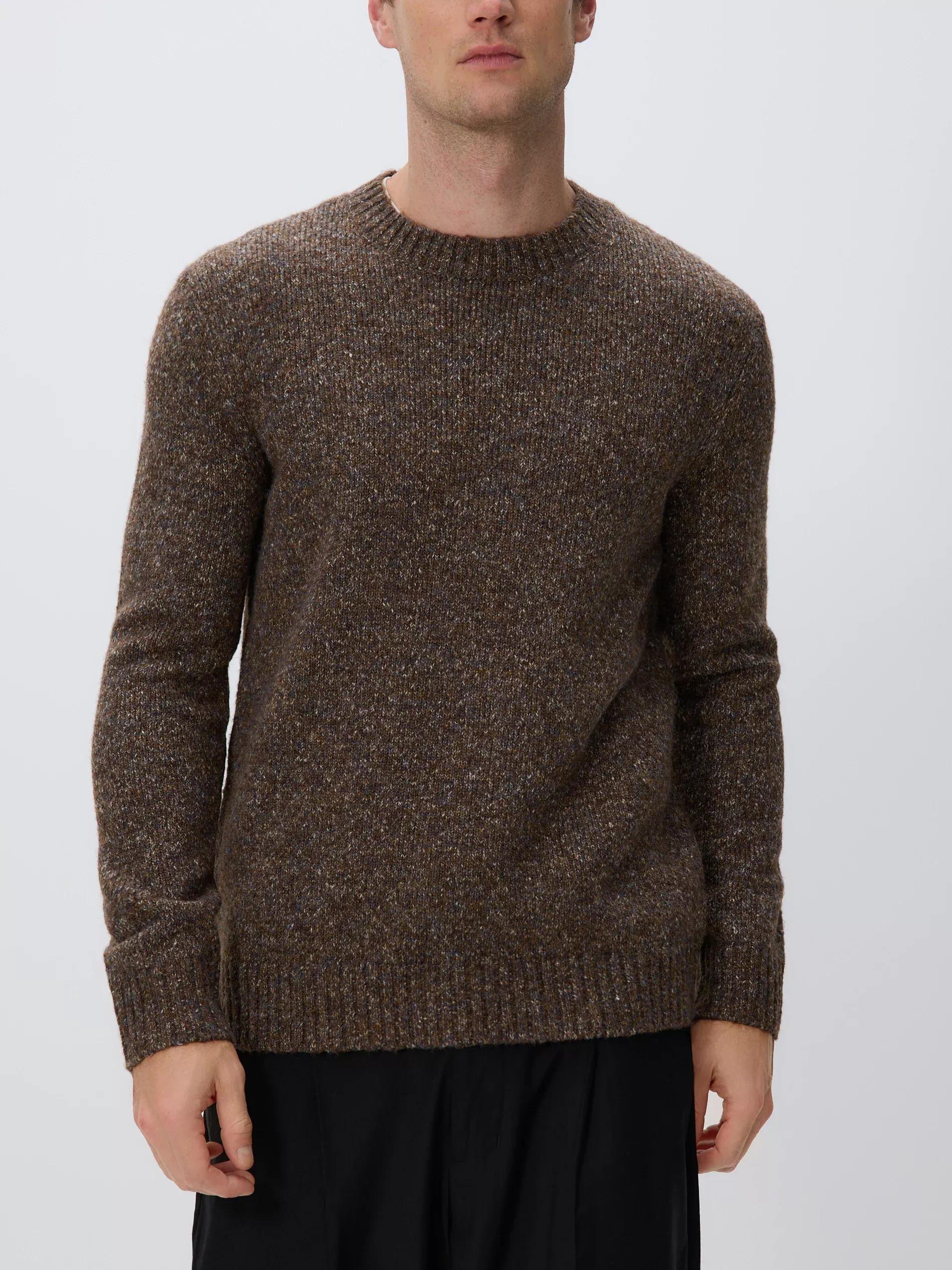 Brown Wool Blend Jumper, Burgundy, large image number 0