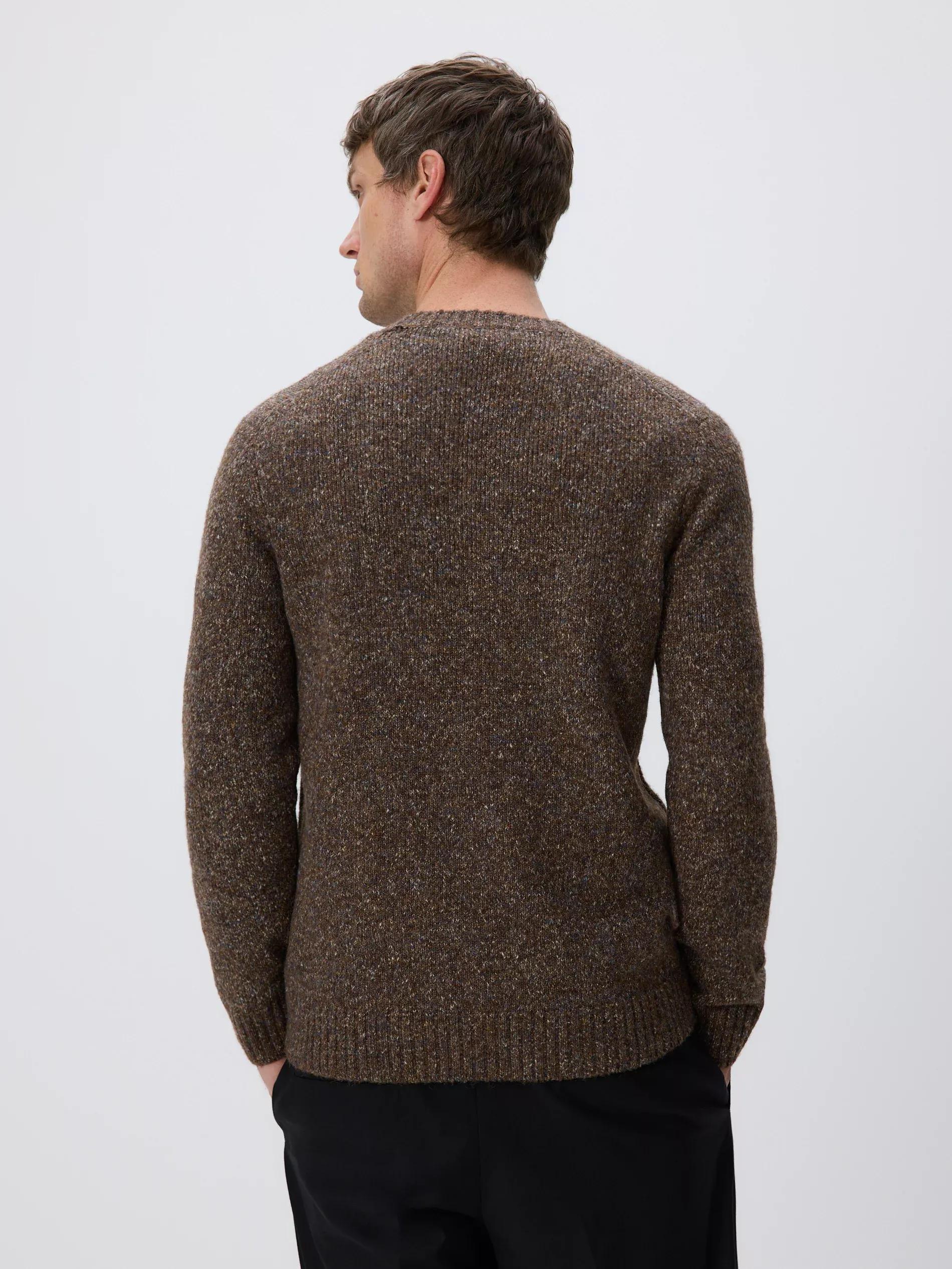Brown Wool Blend Jumper, Burgundy, large image number 2