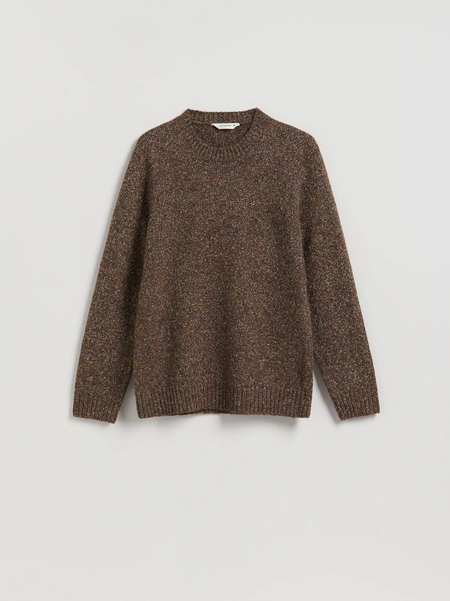 Brown Wool Blend Jumper, Burgundy, large image number 4