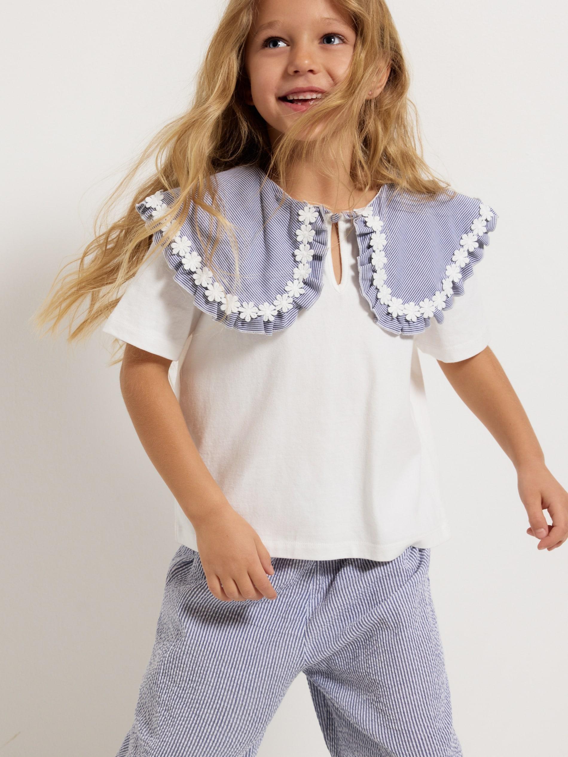 Multicolour Wide Collar Blouse, Multicolor, large image number 4